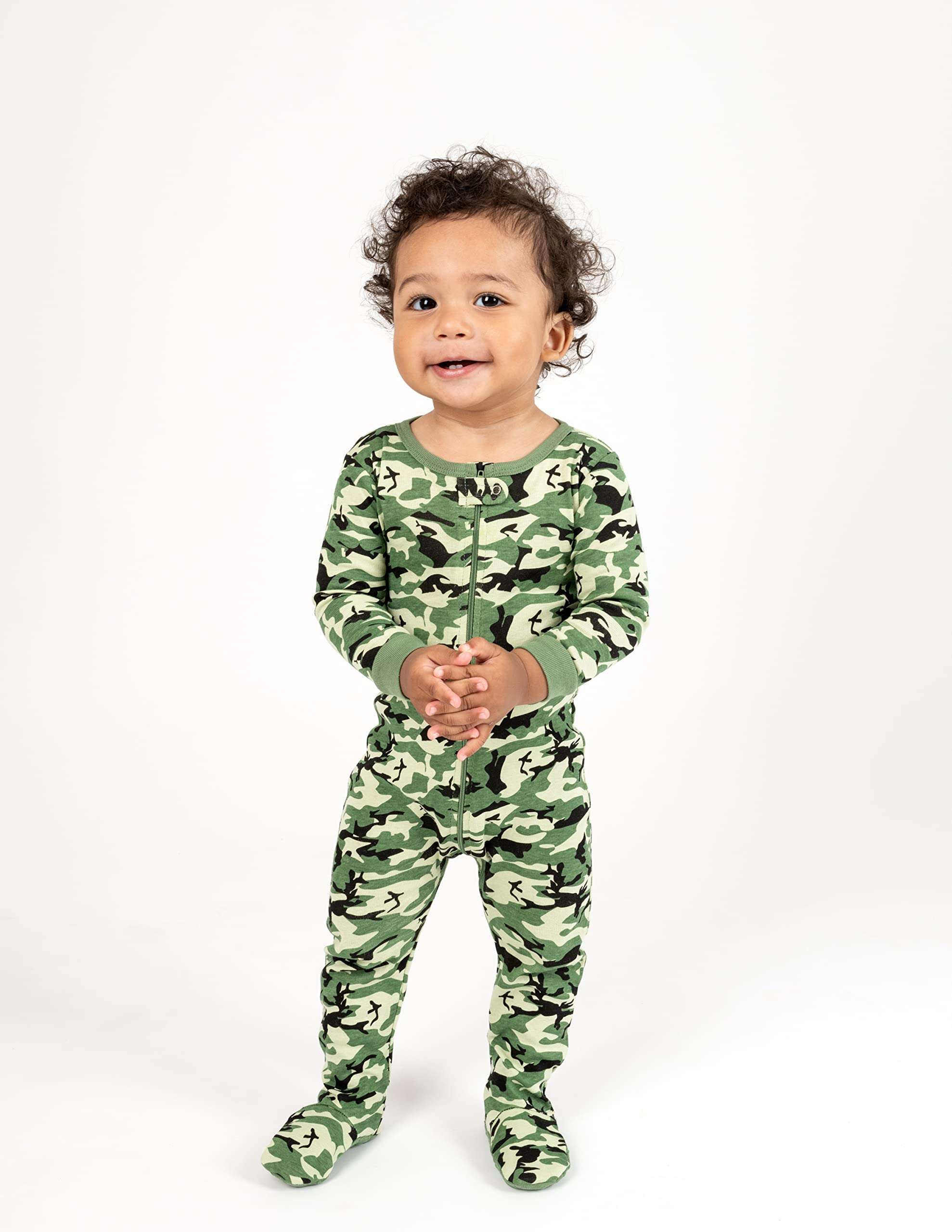 Leveret Kids & Toddler Footed Pajamas Boys Girls 100% Cotton Helicopter Red (Size 6-12 Months) 3