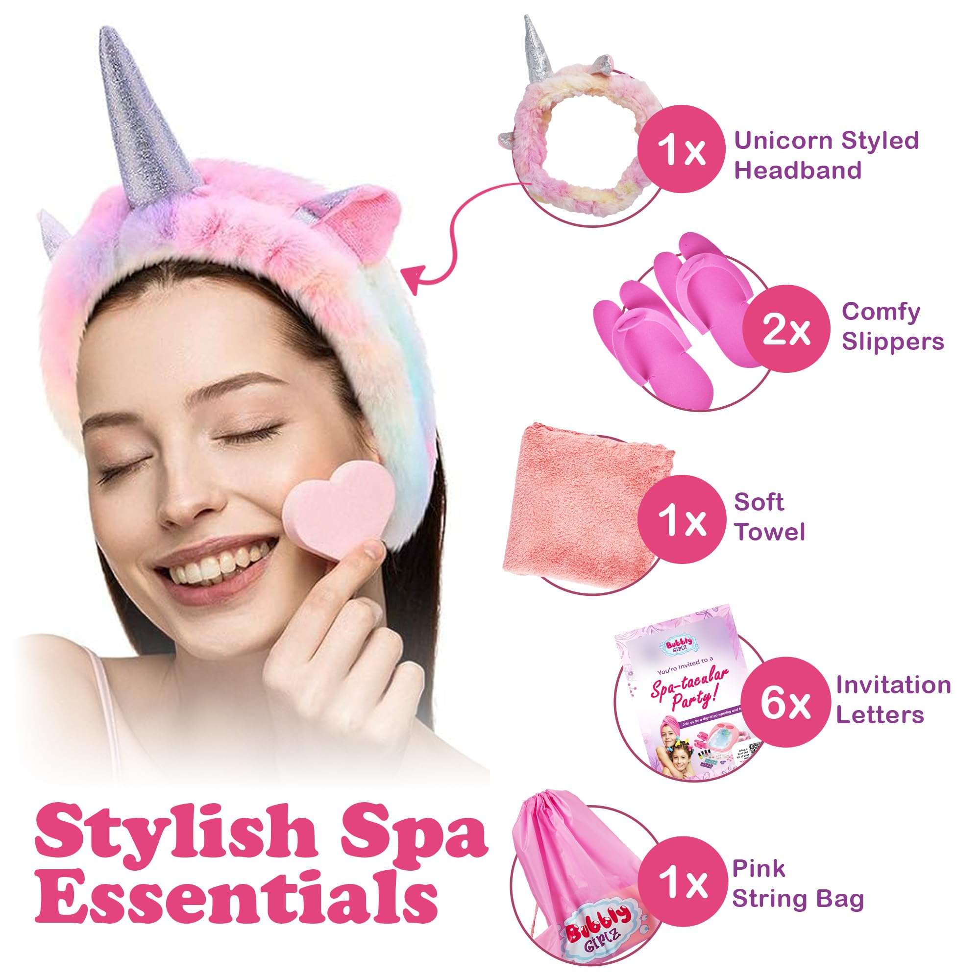 Kids Spa Day Kit for Girls - 42+ Piece Set with Waterfall Foot Spa - Perfect Spa Kit for Girls Ages 5+, Fun Pedicure and Party Supplies, Ideal for Girls Ages 6 7 8 9 10-12, Christmas Gifts For Girls 6