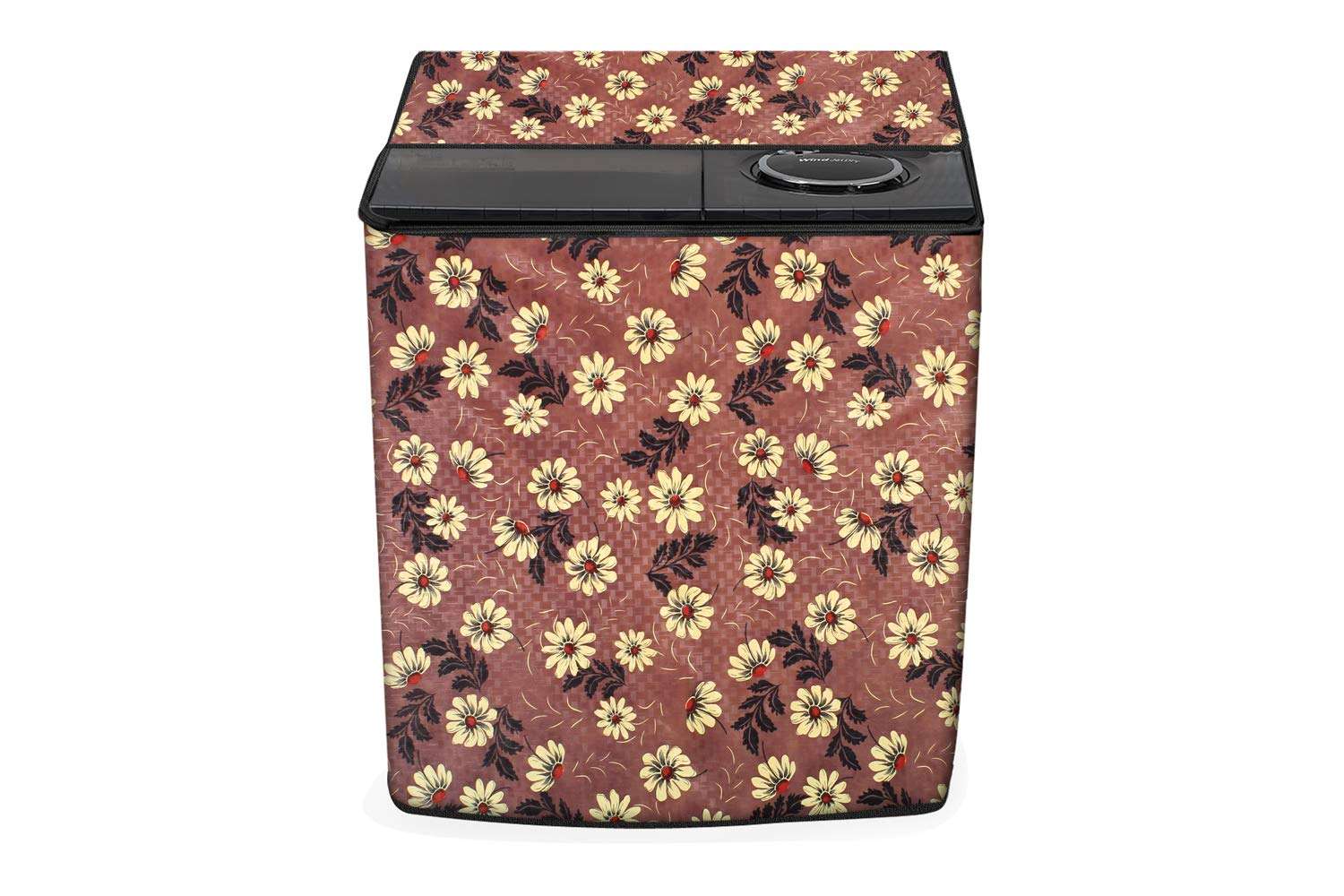 Stylista Washing Machine Cover Compatible for LG P1515R3SA 9.5 Kg semi Automatic Printed Pattern 1