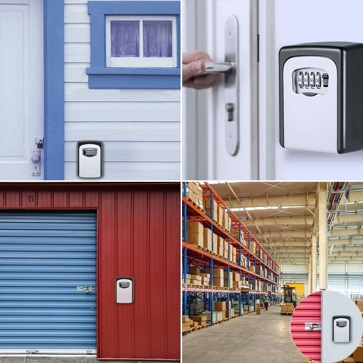 Breewell New 2020 Combination Key Safe Outdoor Storage Box with Code Password Security Lock | Multicolour 5