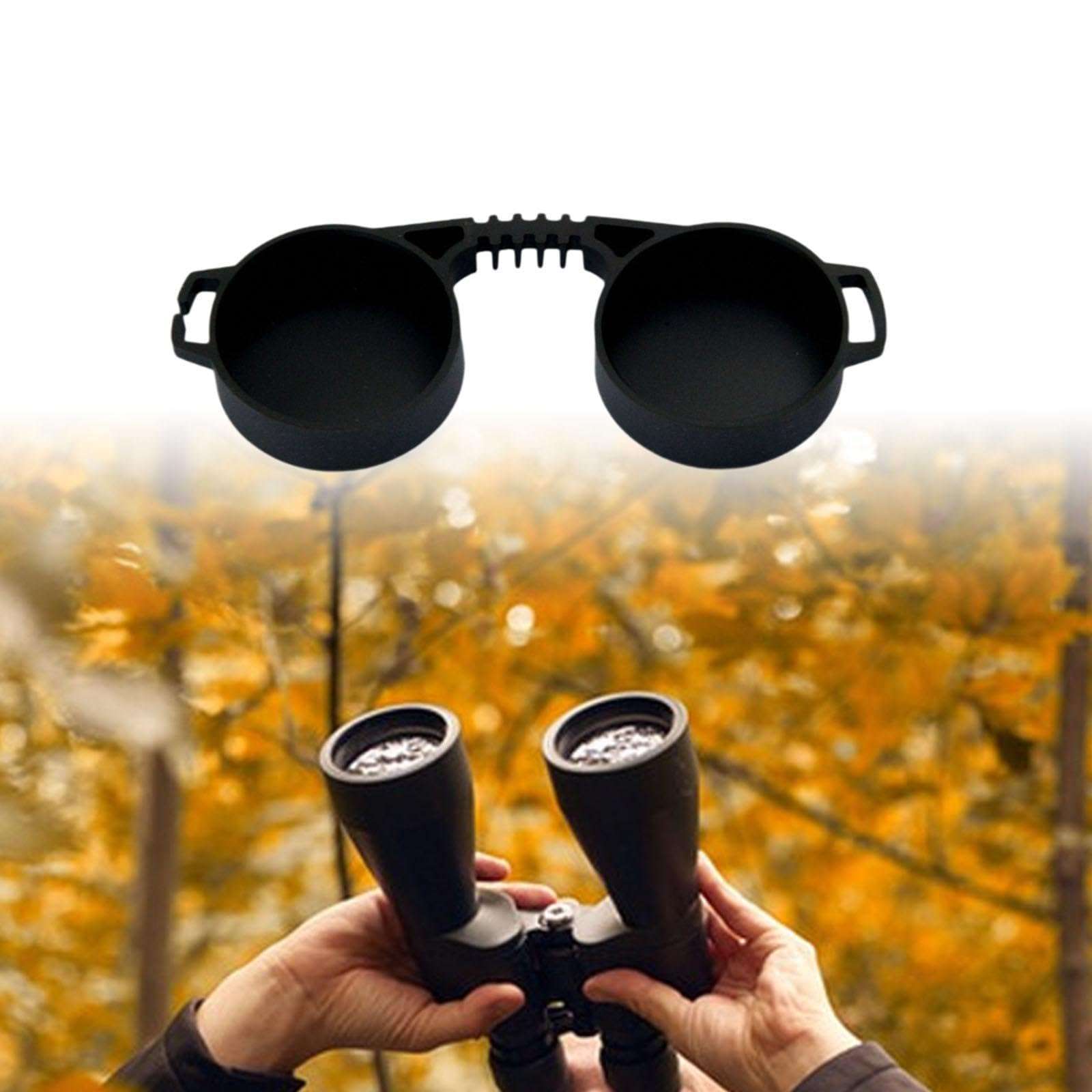 MagiDeal Lens Caps Binocular Accessories Black Compact Professional Sturdy 10x42 Direct Replace Gifts Protective Covers for Binoculars, Eyepiece 3