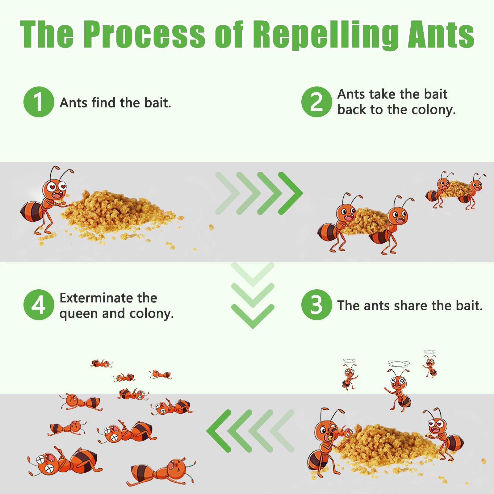 LUOJIBIE Ant Killer Bait for Household Use, Ant Traps, Strongly and Effectively Ant Control for Indoor&Outdoor-20 Count 4