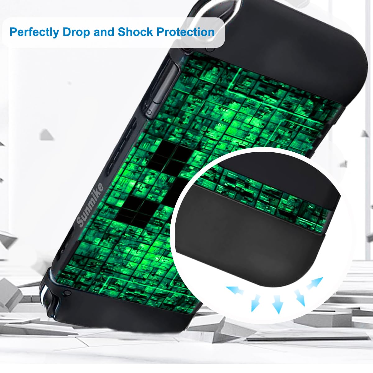 Carrying Case for Nintendo Switch OLED, Switch OLED Case, Screen Protector, Thumb Grips Caps, Portable Accessories Bundle Protective Cover for Console & Accessories Storage Travel Carry Cases, Green 4