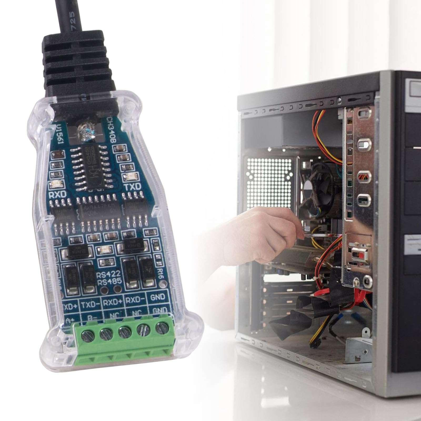 jiingekk USB To RS485 Module Converter Communication Cable For Fast Data Transfer Stable Connection 4