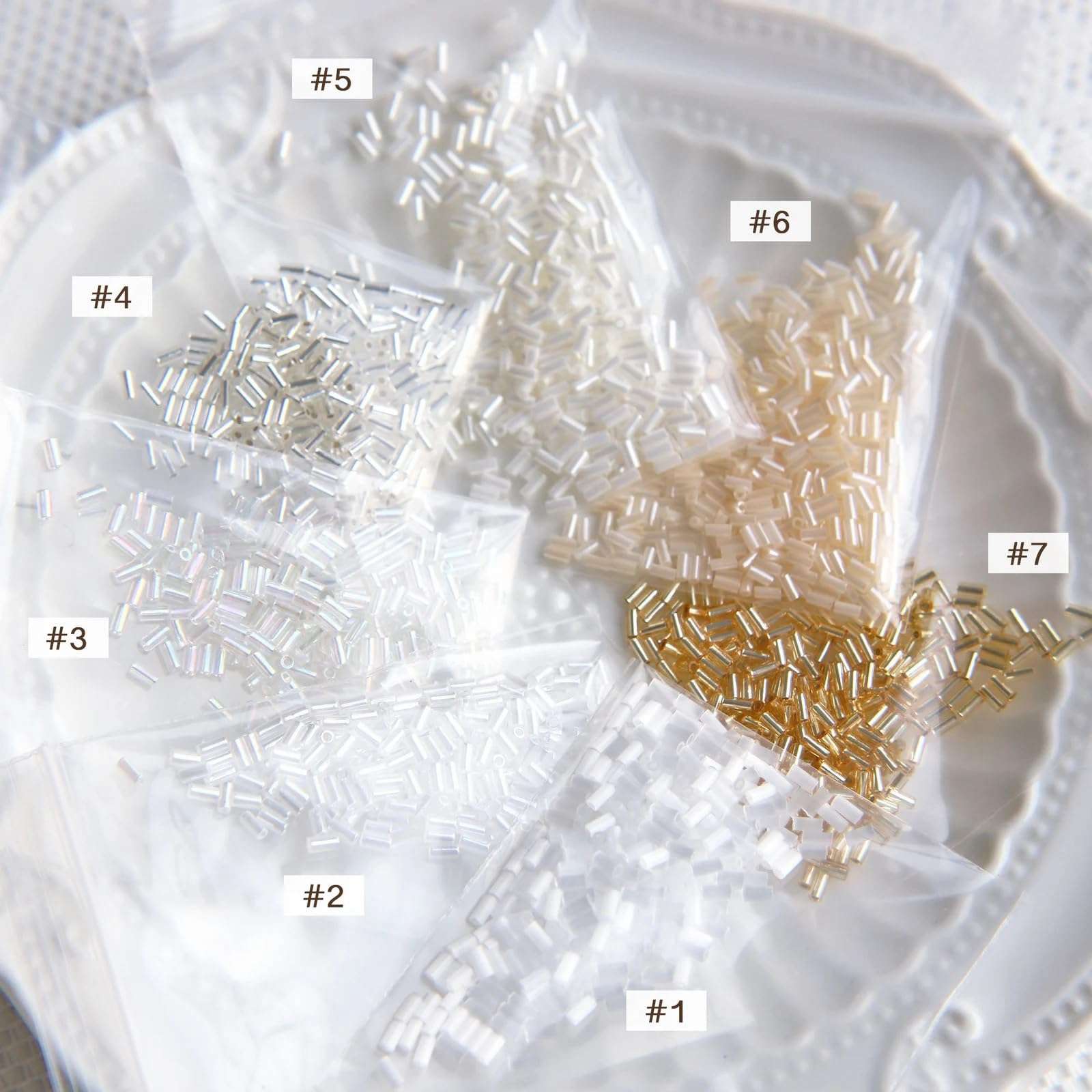 3mm/0.12" Miyuki Tube Beads, Doll Clothes Tube Beads in Smallest Size, Made in Japan, Craft Supplies, Pack of About 3 Grams (#3) 4