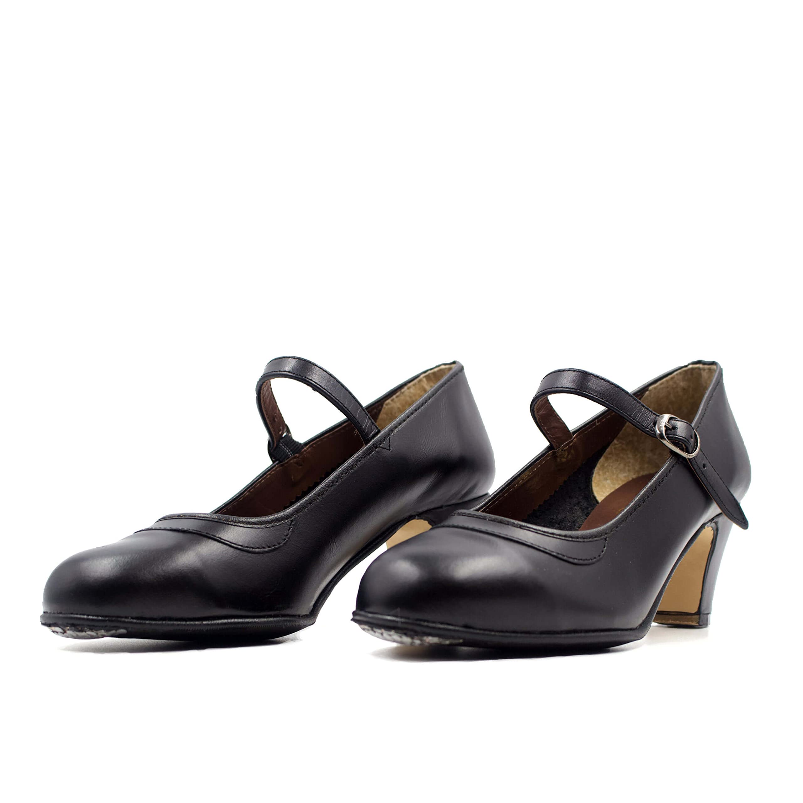 Ole Ole Flamenco Women’s Flamenco Shoes with Nails, Beginner Folklorico Dance Shoe, 5cm Heel, Made in Spain (Numeric_9_Point_5) Black 3