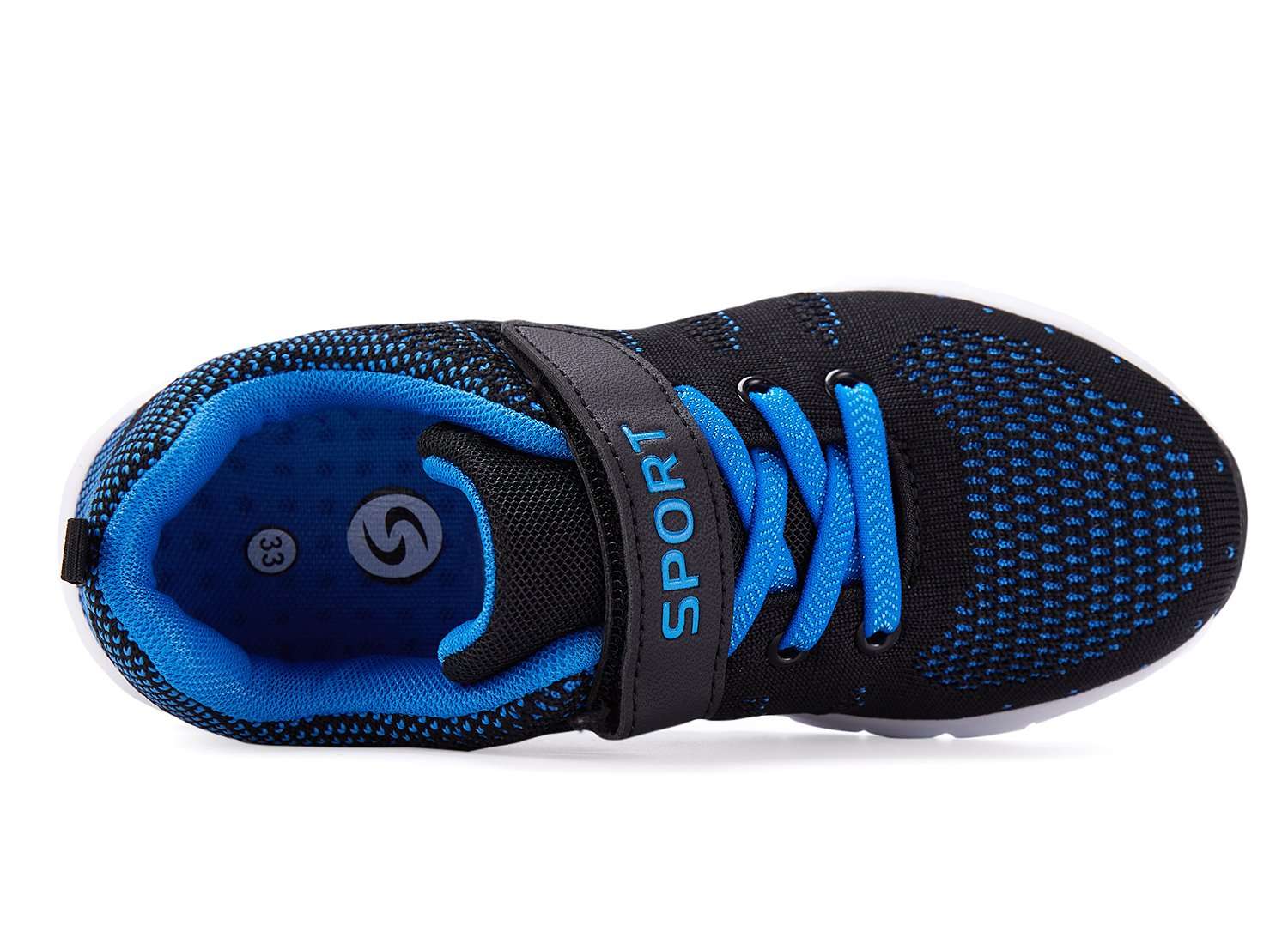 MAYZERO Kids Tennis Shoes Breathable Athletic Shoes Lightweight Walking Running Shoes Fashion Sneakers for Boys and Girls Blue 3