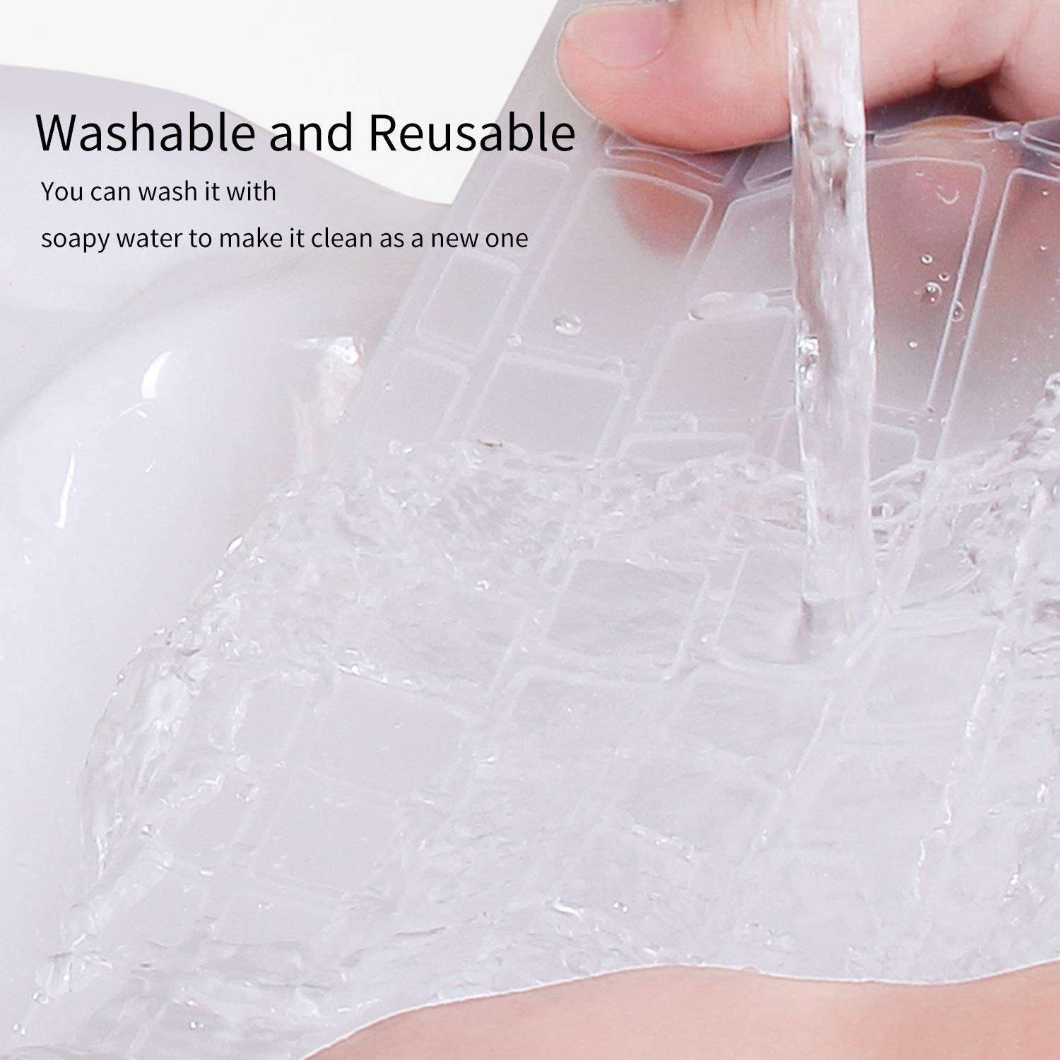 Saco Keyboard Protector Silicone Skin Cover for Lenovo Z51-70 80K600VVIN 15.6-inch Laptop (Transparent) 4