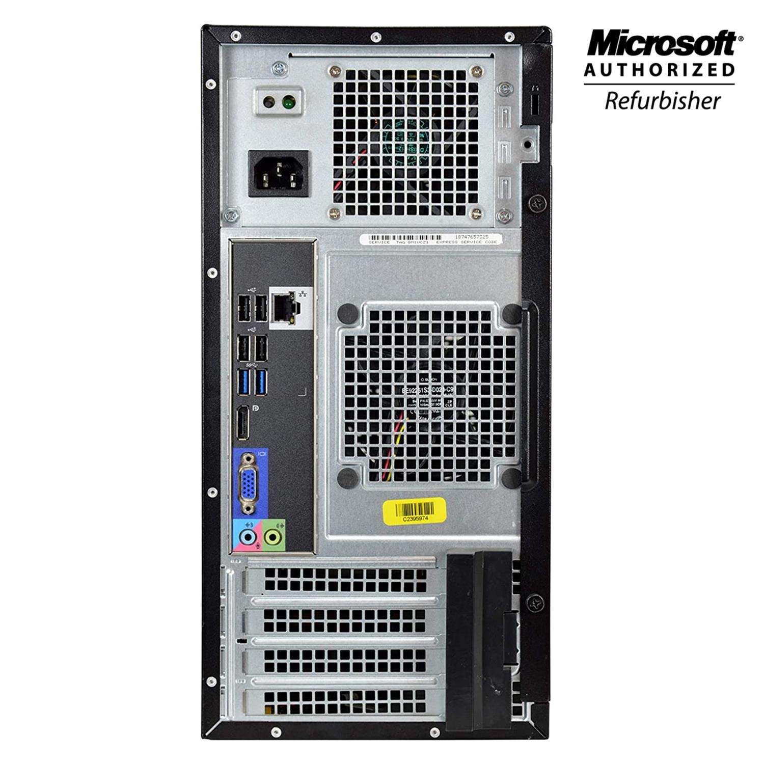 Dell Optiplex 3020 Tower Desktop Computer PC - Intel Core i7 4770 3.4 GHz, 8GB DDR3 RAM, New 512GB SSD, DVD, Keyboard, Mouse, WiFi, Windows 10 Professional (Renewed) 3