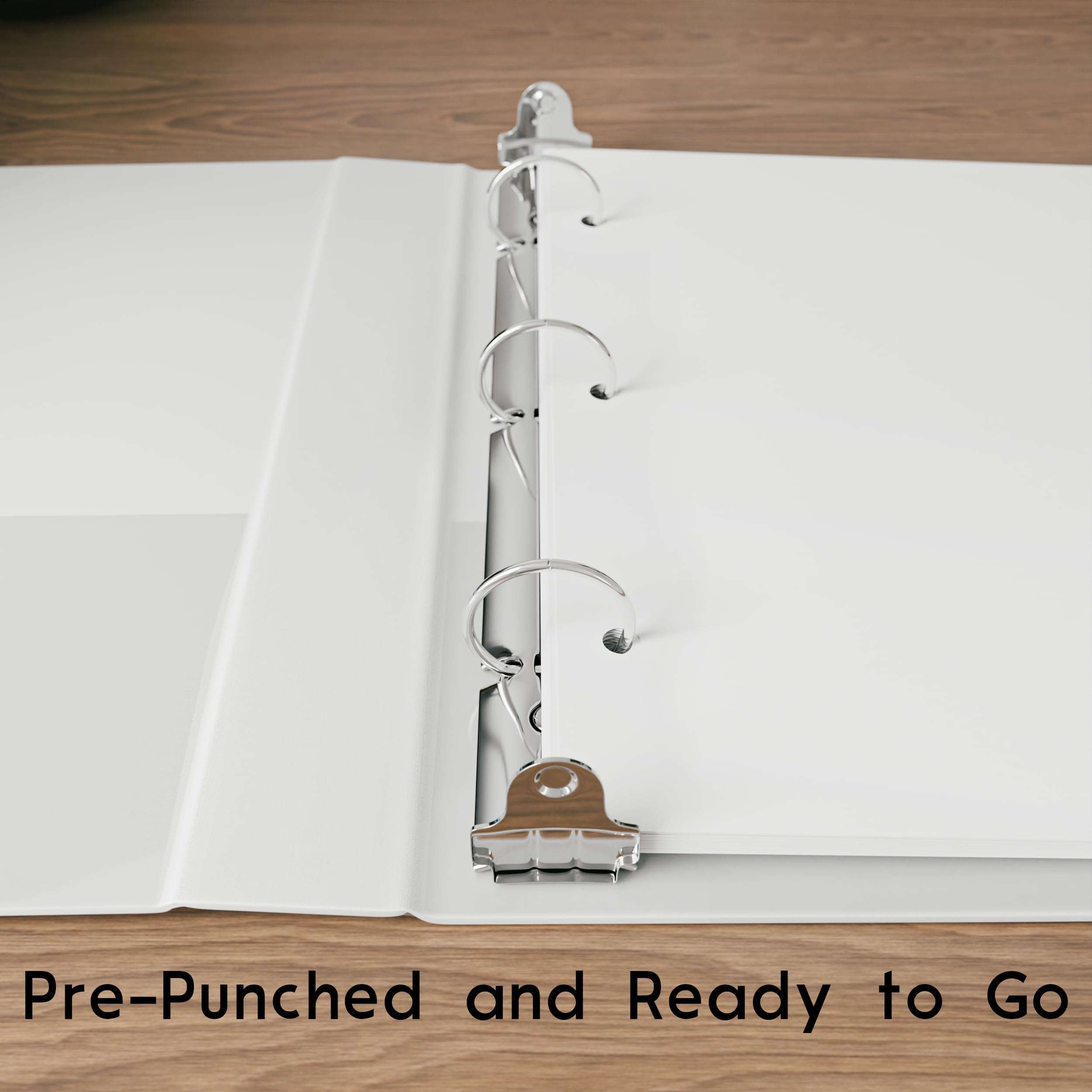 Half Letter Blank Paper, 3-Hole Punched, 500 Sheets/1,000 Pages, 100 GSM, Printer Paper Binder Refill, 5.5 in. x 8.5 in. 5