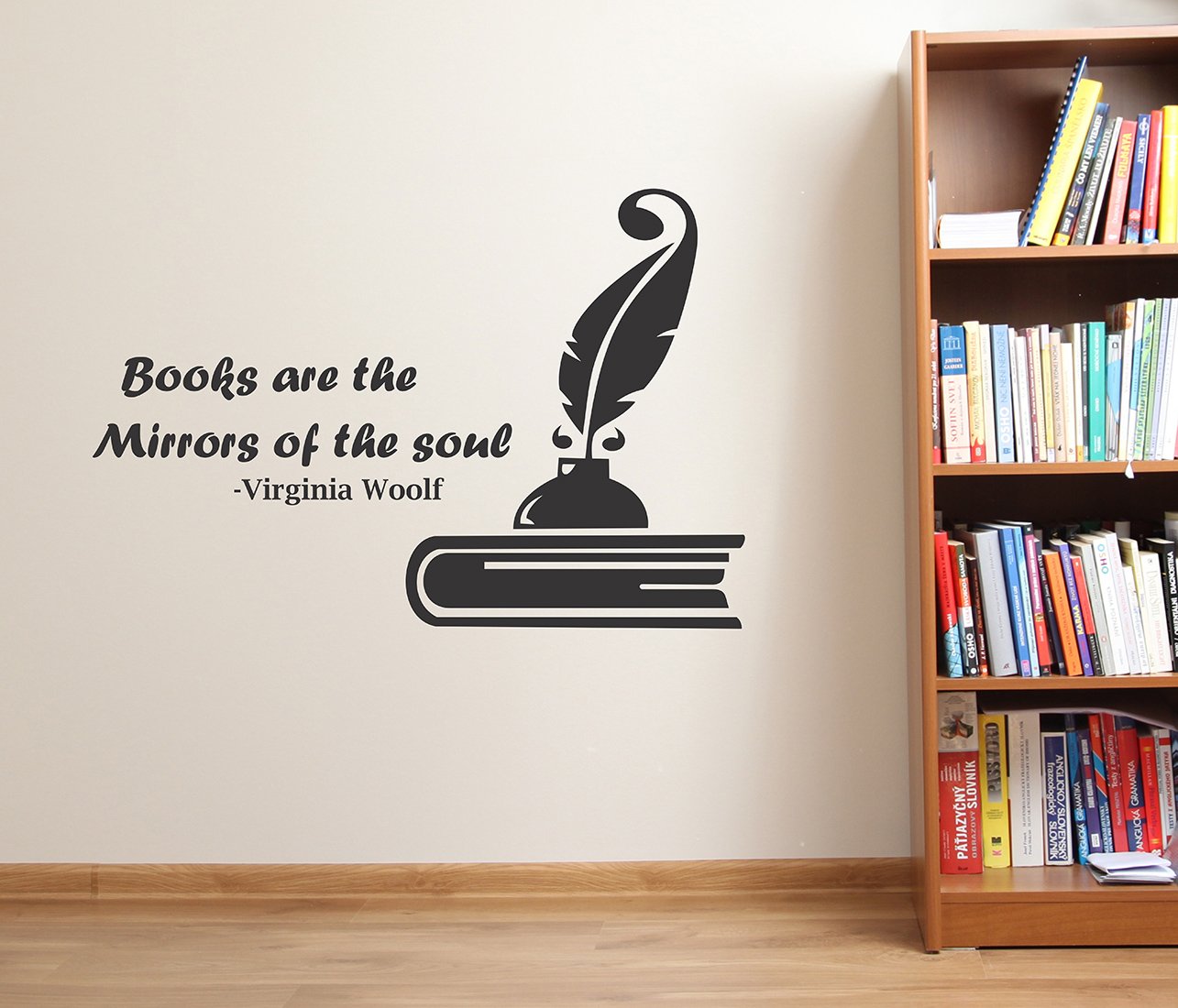 Wallstick " books quotes " wallstickers (vinyl 100 cm x 70 cm) 1