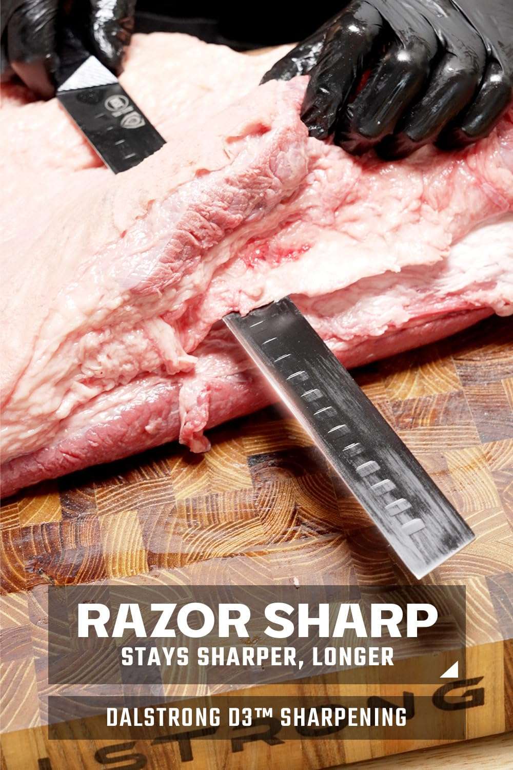 Dalstrong Slicing Knife - 14 inch - Shadow Black Series - Black Titanium Nitride Coated - High Carbon - 7CR17MOV-X Vacuum Treated Steel Carving Knife - Sheath - Kitchen Knife Slicer - NSF Certified 3