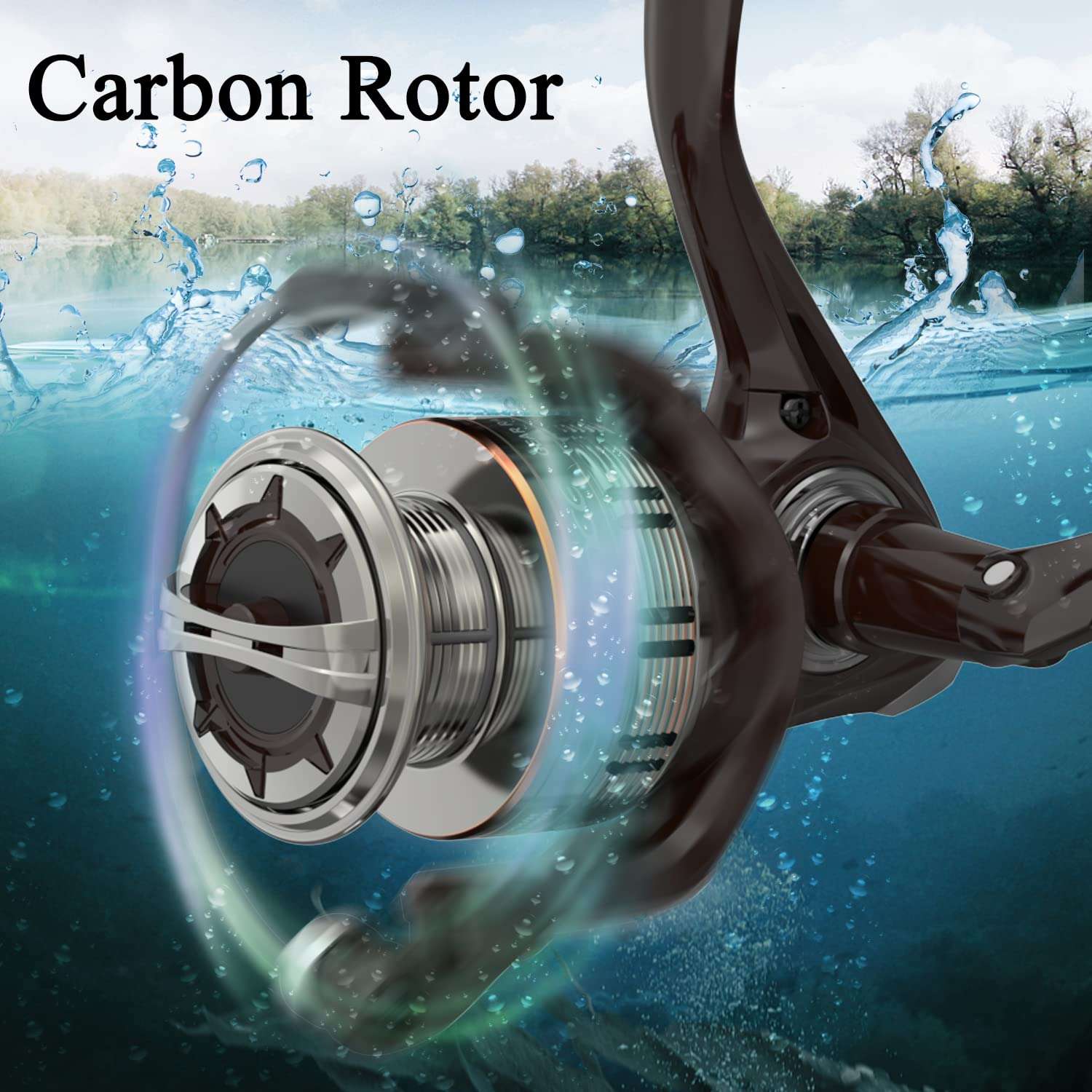 Cadence Spinning Reel-Elate 10+1 BB Light Weight & Durable -Stainless Steel Main Shaft, Die-Casting Handle&Double Anodized Spool-Ultra Smooth Powerful Reel with Graphite Body &Felt Washer 6