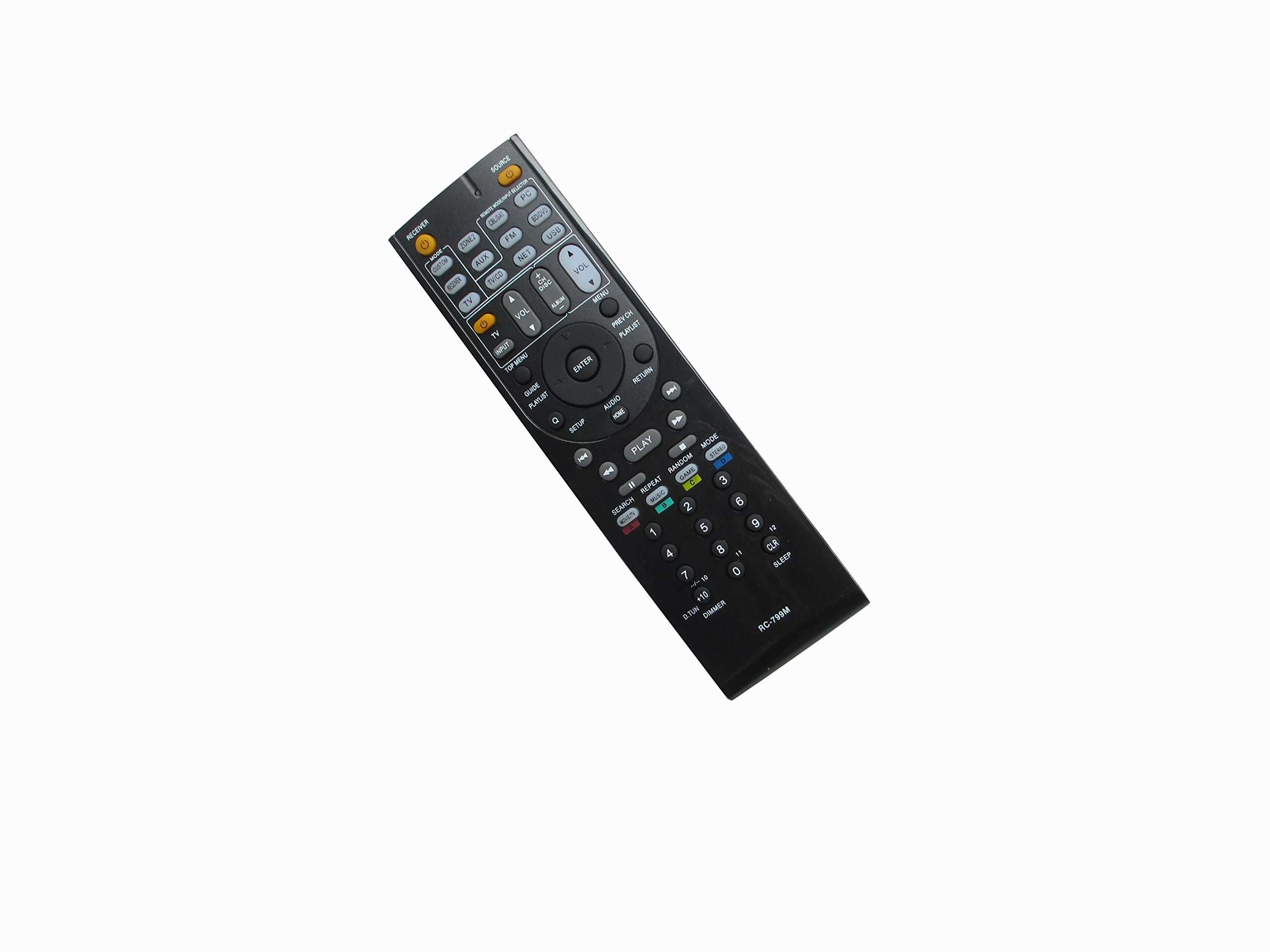 New General Replacement Remote Control Fit for Onkyo TX-NR515 RC-799M TX-SR303E A/V AV Home Theater Receiver 1