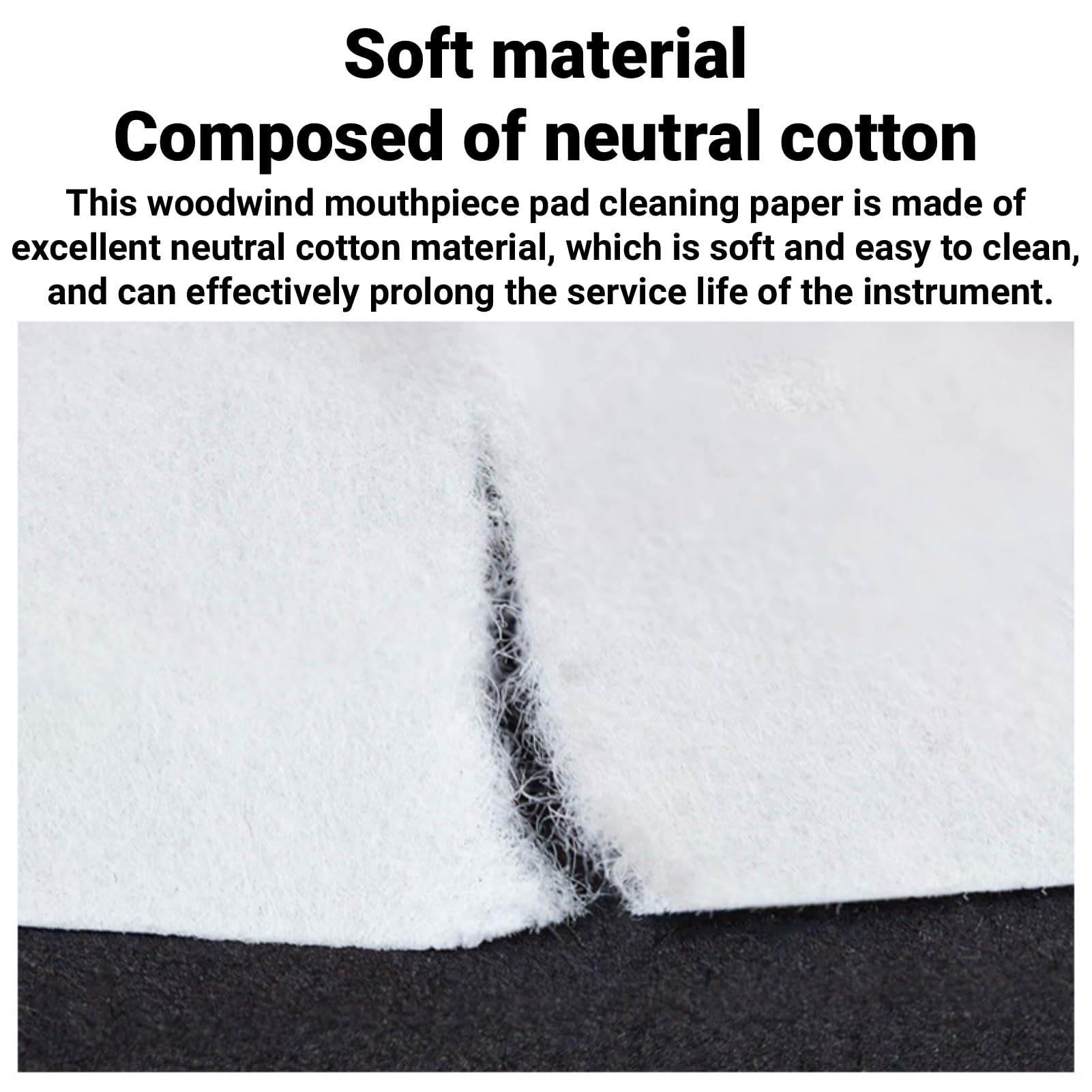 LiebeWH 100PCS Neutral Cotton Saxophone Cleaning Paper Woodwind Pad Button Cleaner Papers for Sax Flute Clarinet Oboe Bassoon Maintenance, LiebeWHo01xdqryg8 4