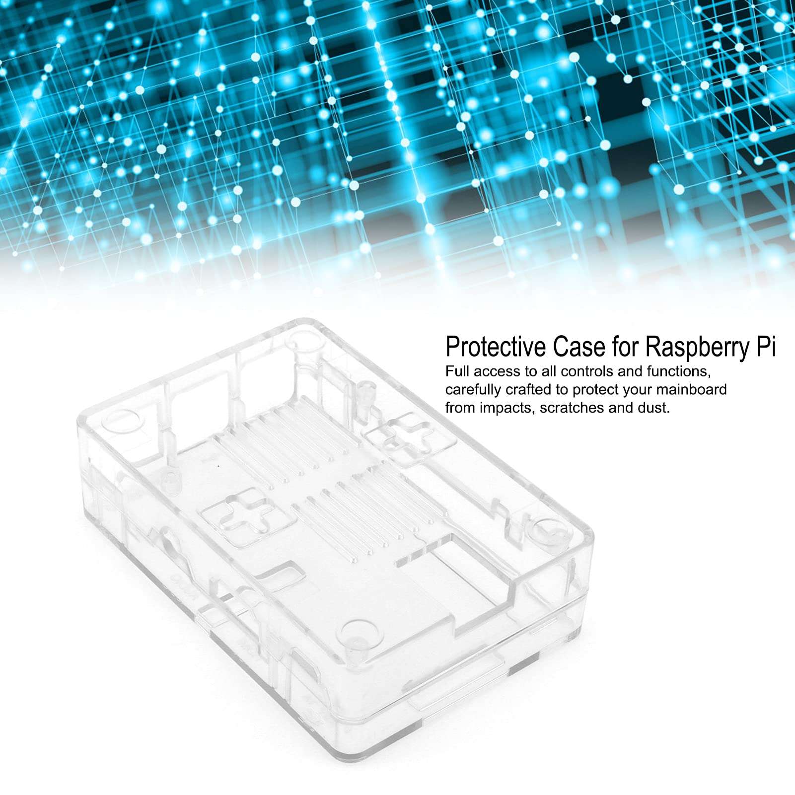 Transparent Case with CPU Cooling Fan, Protective Box, Frosted Transparent Protective Case 3