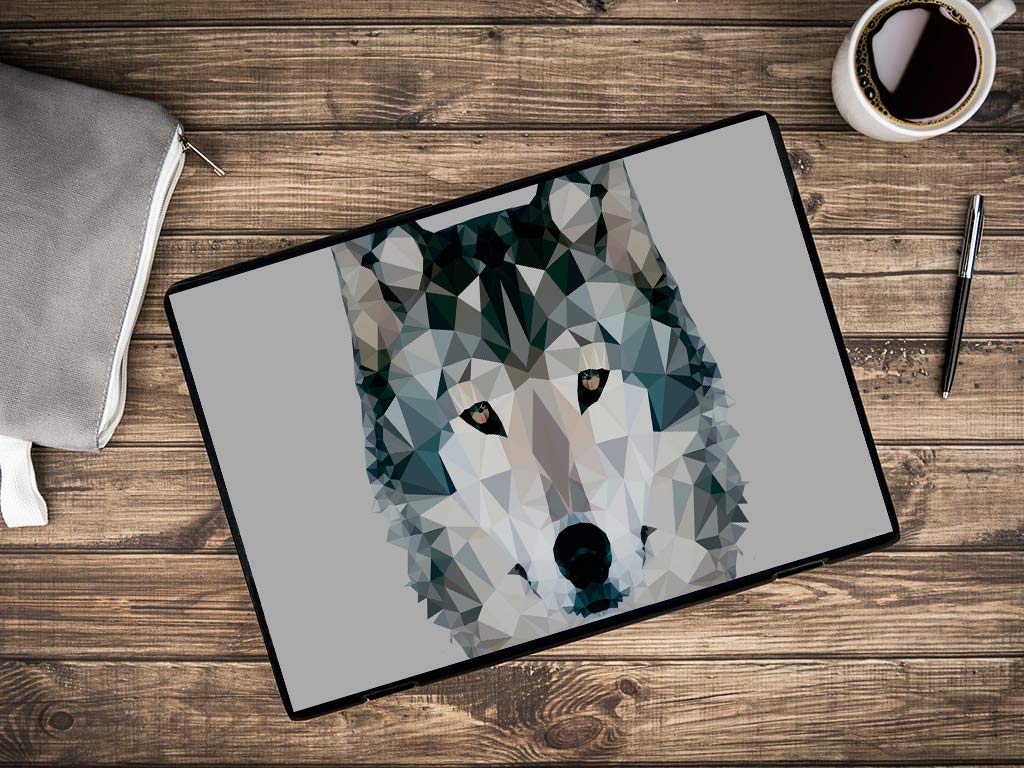 PIXELARTZ Laptop Skins Polygon Wolf House Stark Sigil Game of Thrones G.O.T. TV Series 15.6 Inches Laptop Skins/Stickers for Dell-Lenovo-Acer-HP (3021) 3