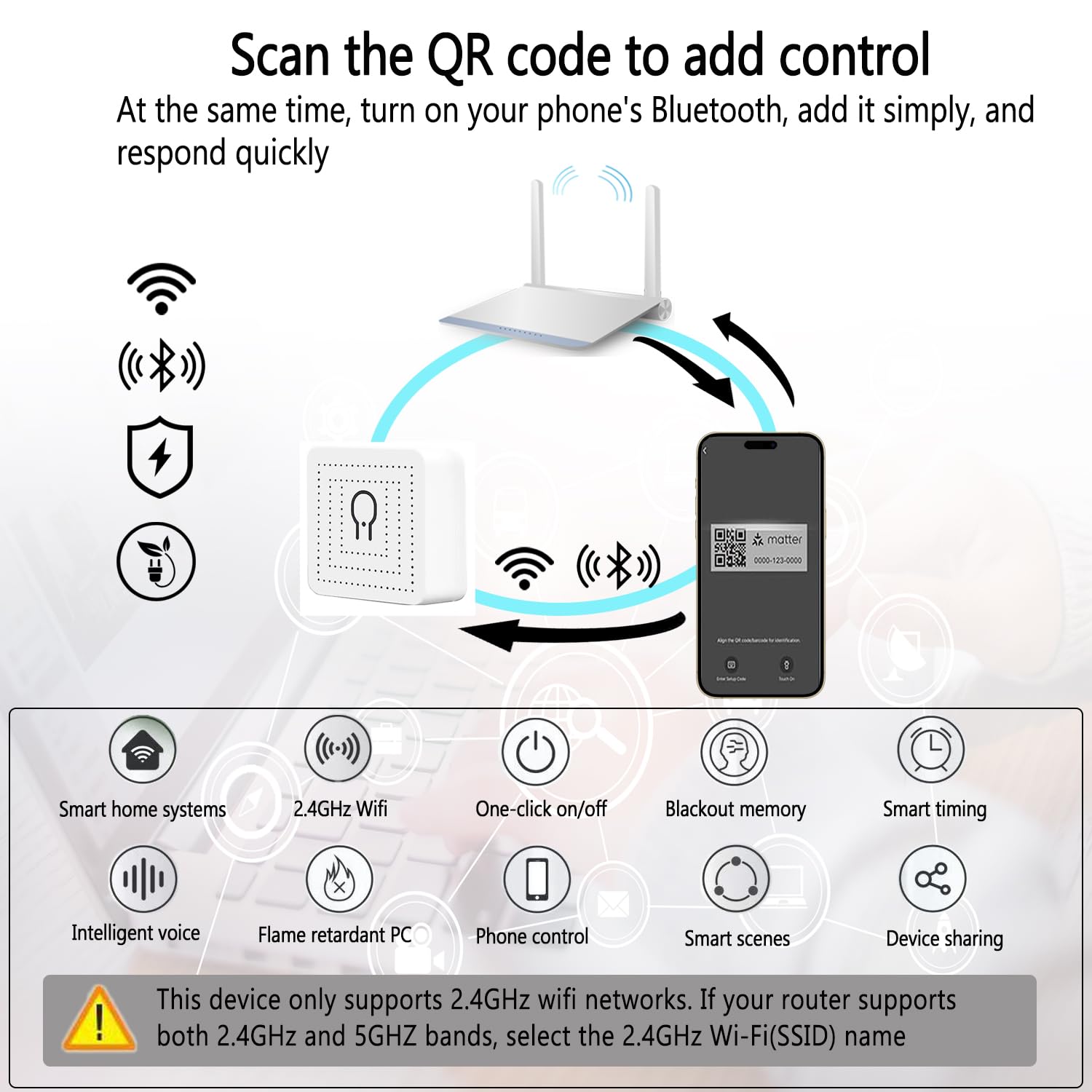 Matter Mini Smart Switch 16A DIY WiFi Relay Module, Wireless Light Switch Voice Controller with Timer and Schedule for Home Automation, Works with Apple Homekit & Google Home & Alexa (Matter Relay) 4