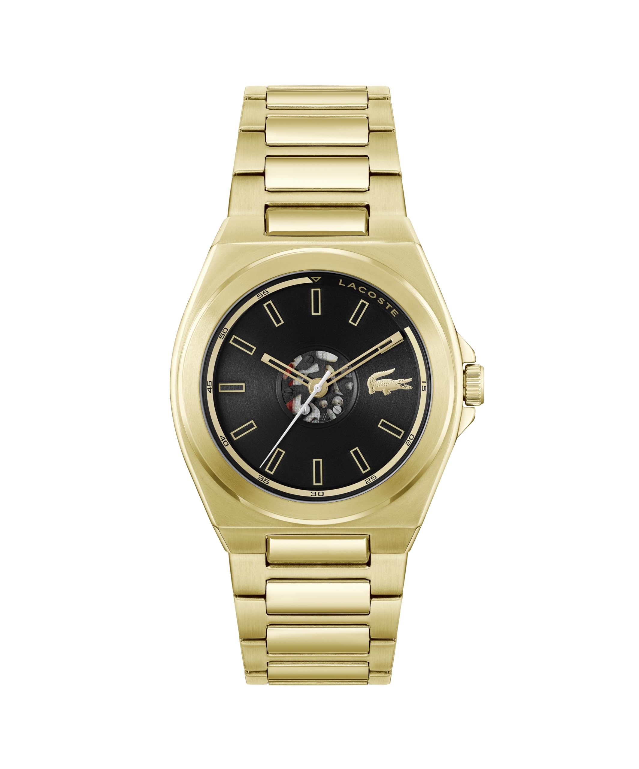 Lacoste Reno Men's 3H Quartz Silicone Transparent Wristband - Water Resistant up to 5ATM/50 Meters, Eye-Catching Skeleton Details, Modern Watch, 42mm 1