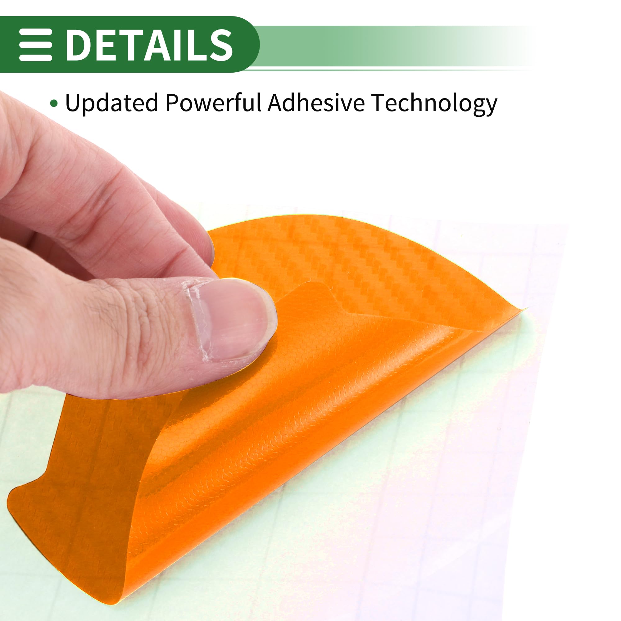 Motoforti Universal 3D Car Door Handle Cup Sticker Anti-Scratch, PVC, Orange, 4 Pcs 99x100mm 6