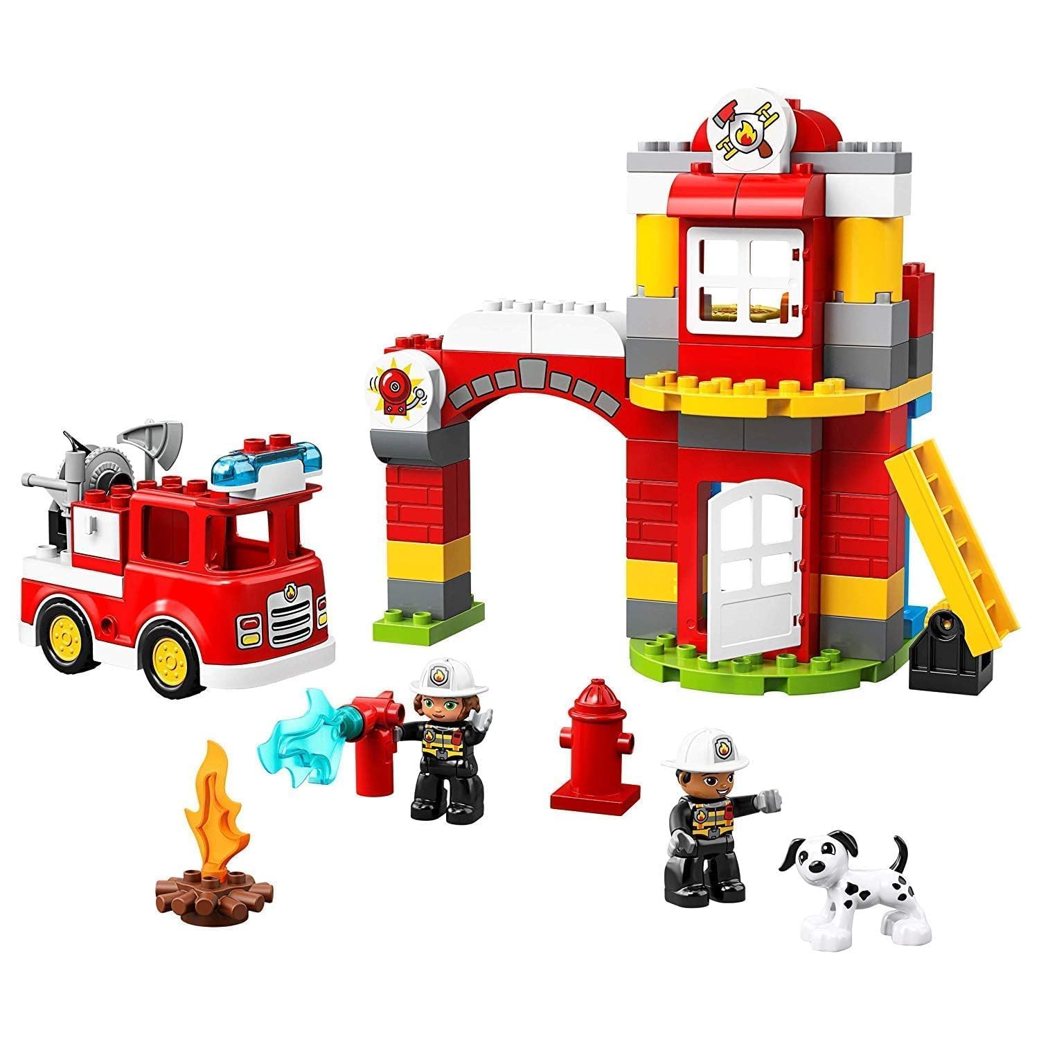 EXOMOON 128 Pieces Fire-Series-Light-Sound-Block-Set, Station-Building-Set, Building-Kit-for-Kids, Cool-Toy Fire-Series-Set, Best-Learning-Roleplay-Construction-Toy-for-Boys-and-Girls -Multicolor 3
