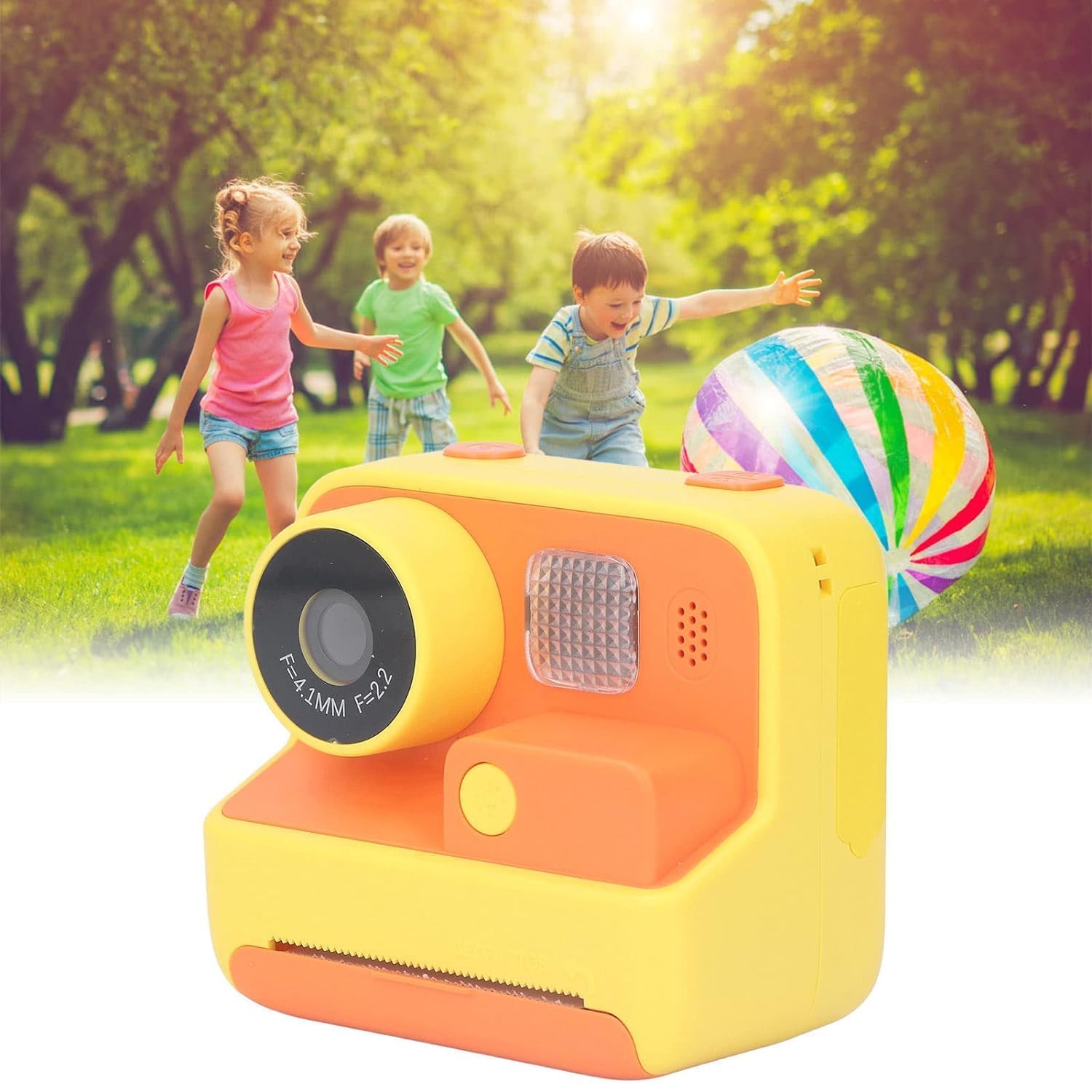 Kids Camera - Instant Print - 48MP Selfie Video Digital Camera with Zero Ink Print Paper - Built in Fill Light Instant Camera with Lanyard - Sticker for Kids - Girls Boys - Toddlers Gift 4