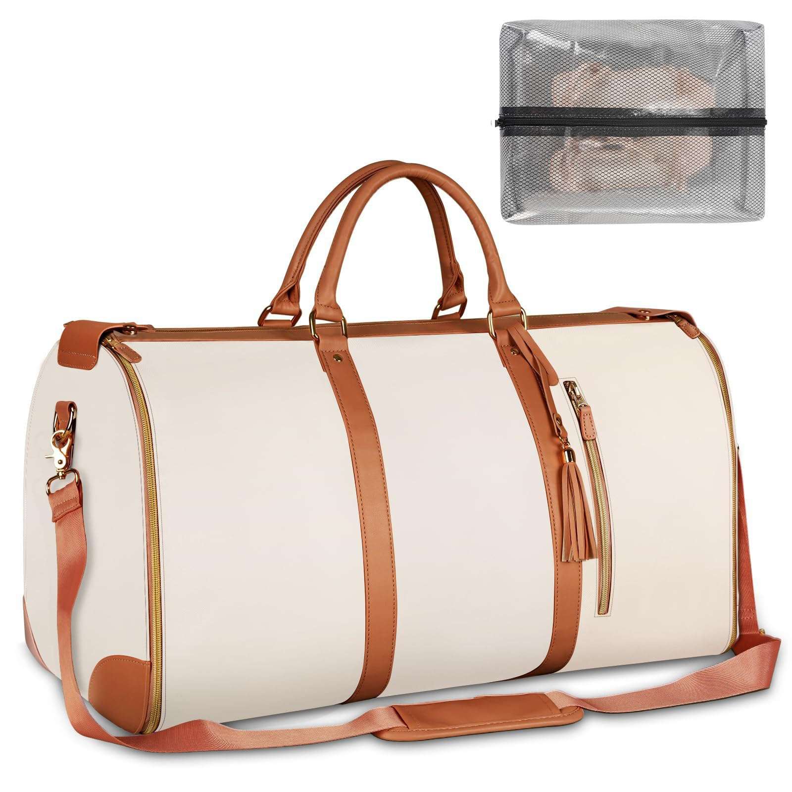 PU Folding Suit Storage Bag Large Capacity Hand Luggage Bag Multifunction Travel Bag For Women Man Shoulder Organizers 1