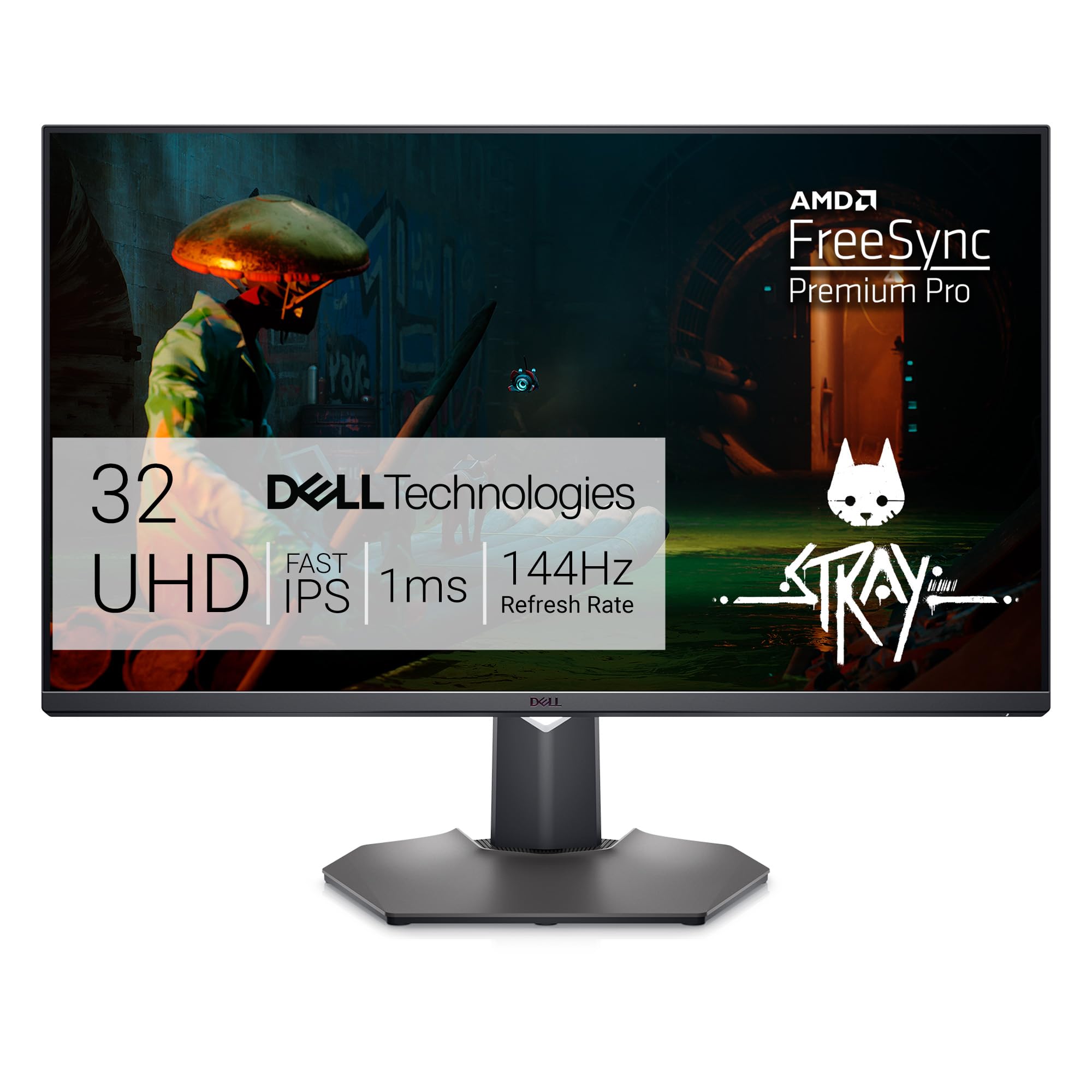 Dell G3223Q Gaming Monitor - 32-Inch 4K Ultra UHD (3840x2160), 144Hz 1Ms Display, AMD FreeSync+NVIDIA G-SYNC Compatible, Height/Swivel/Tilt Adjustability, 3Yr Advanced Exchange - Black 1
