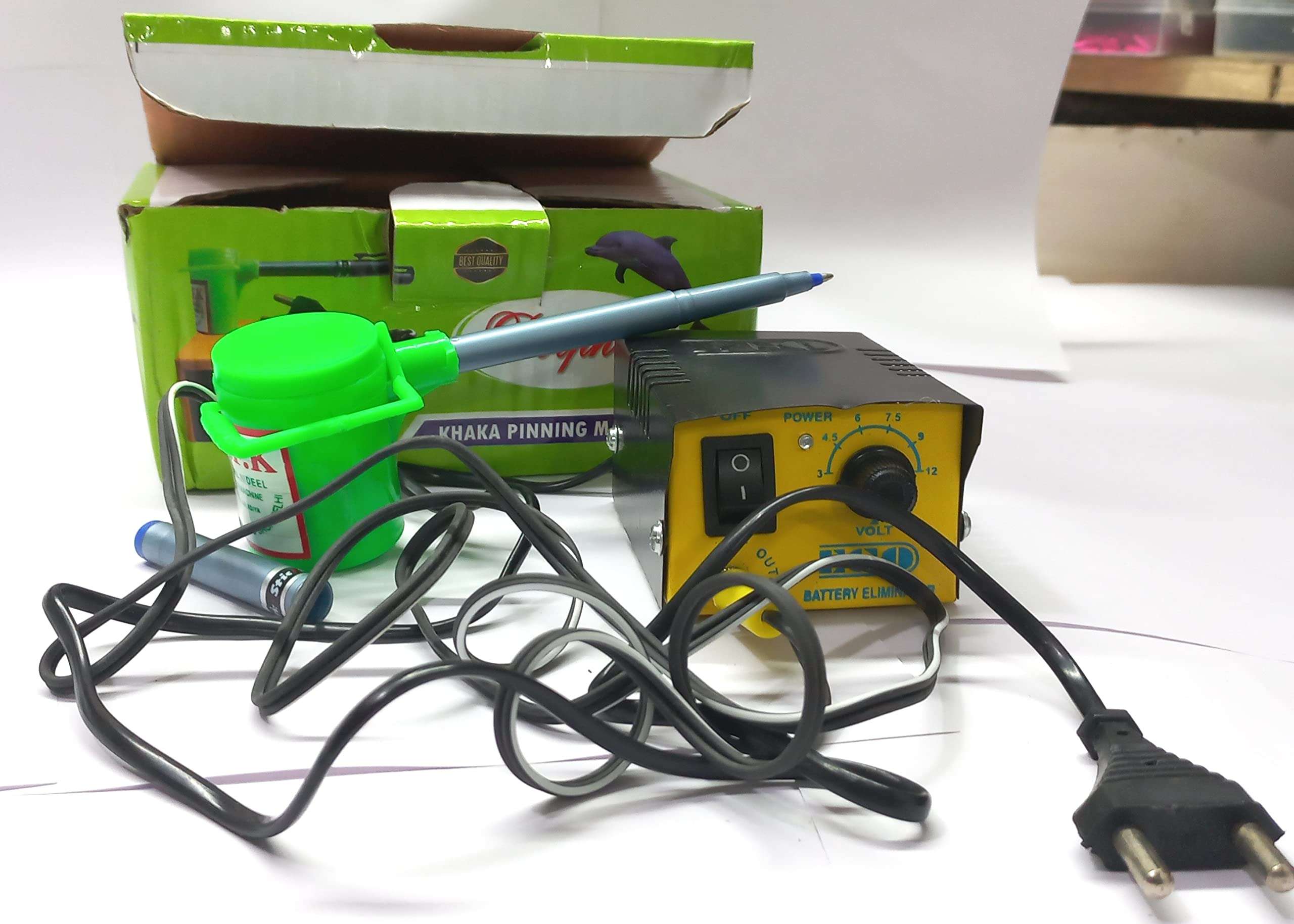 OMX, 1 PC, Adda Embroidery Tracing Machine Pen For Embroidery And Tracing Paper Making Design Pinning Machine - Khaka Pinning Machine / Adda Tracing Machine with Different Vibrating Modes, Colour May Differ But Function Will Be Same 3