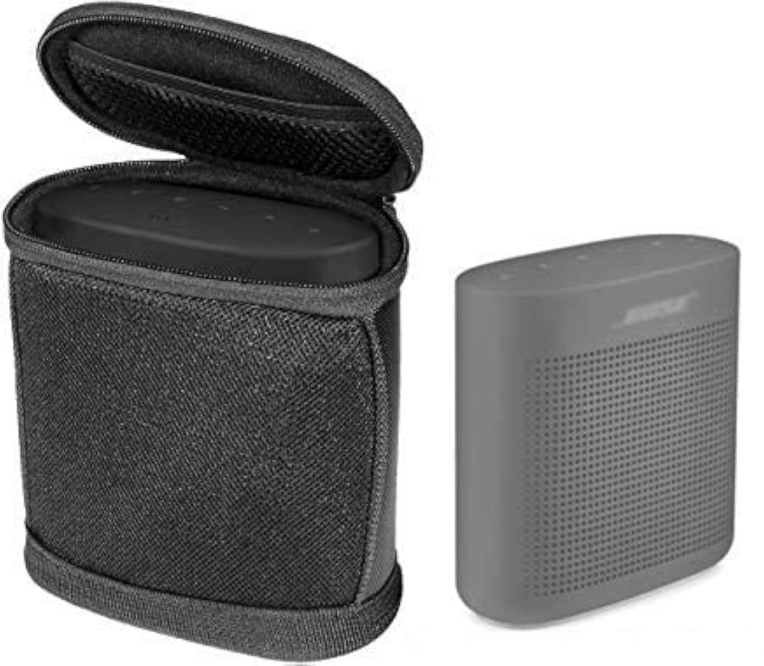 Portable Sound Through Case for Bose SoundLink Color Bluetooth Speaker II and Bose SoundLink Color Bluetooth Speaker, mesh Pocket for Cable (Black) 1