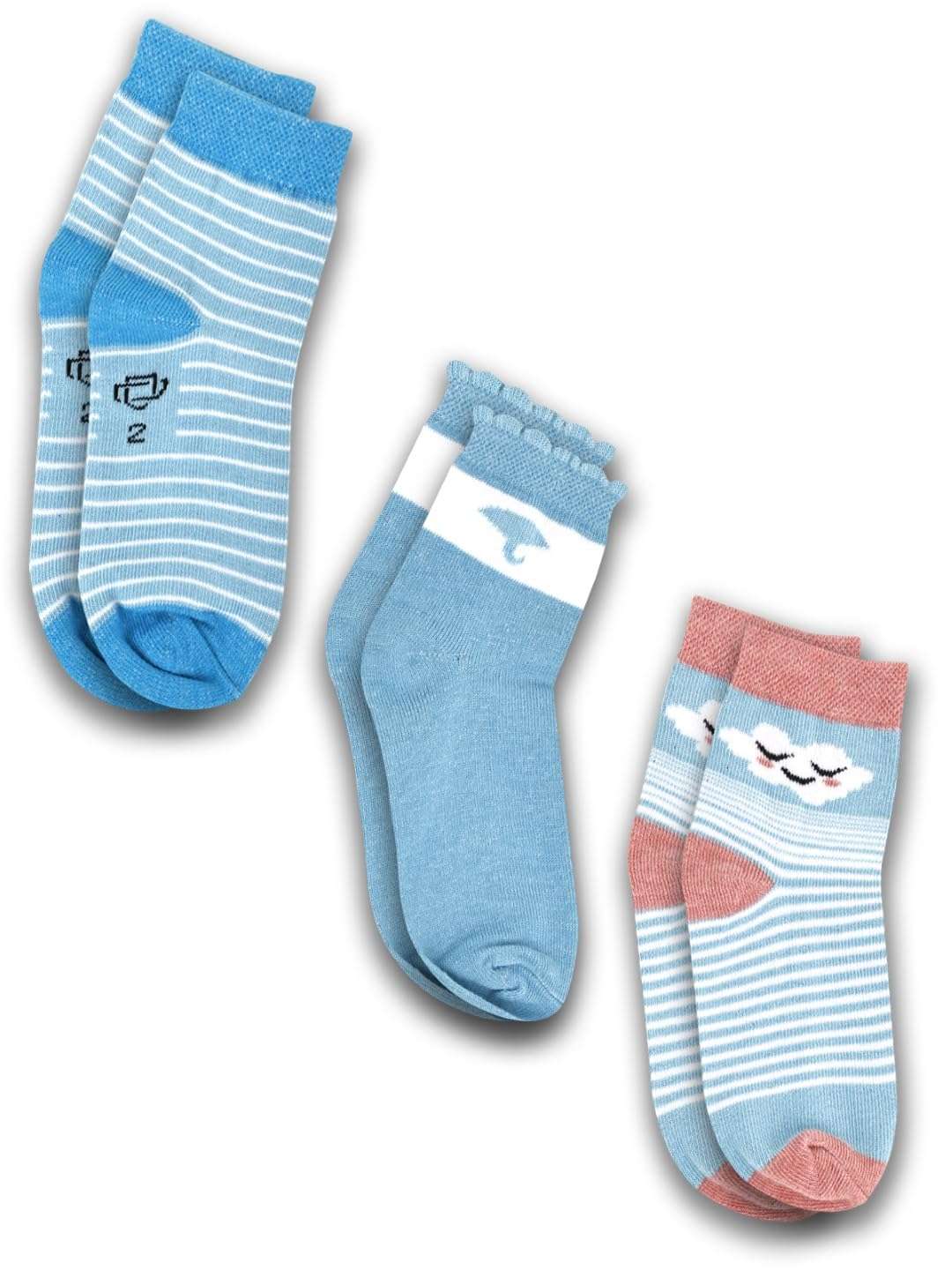 Dollar Kids Socks For Boys & Girls In Blended Cotton (Pack Of 3) 1