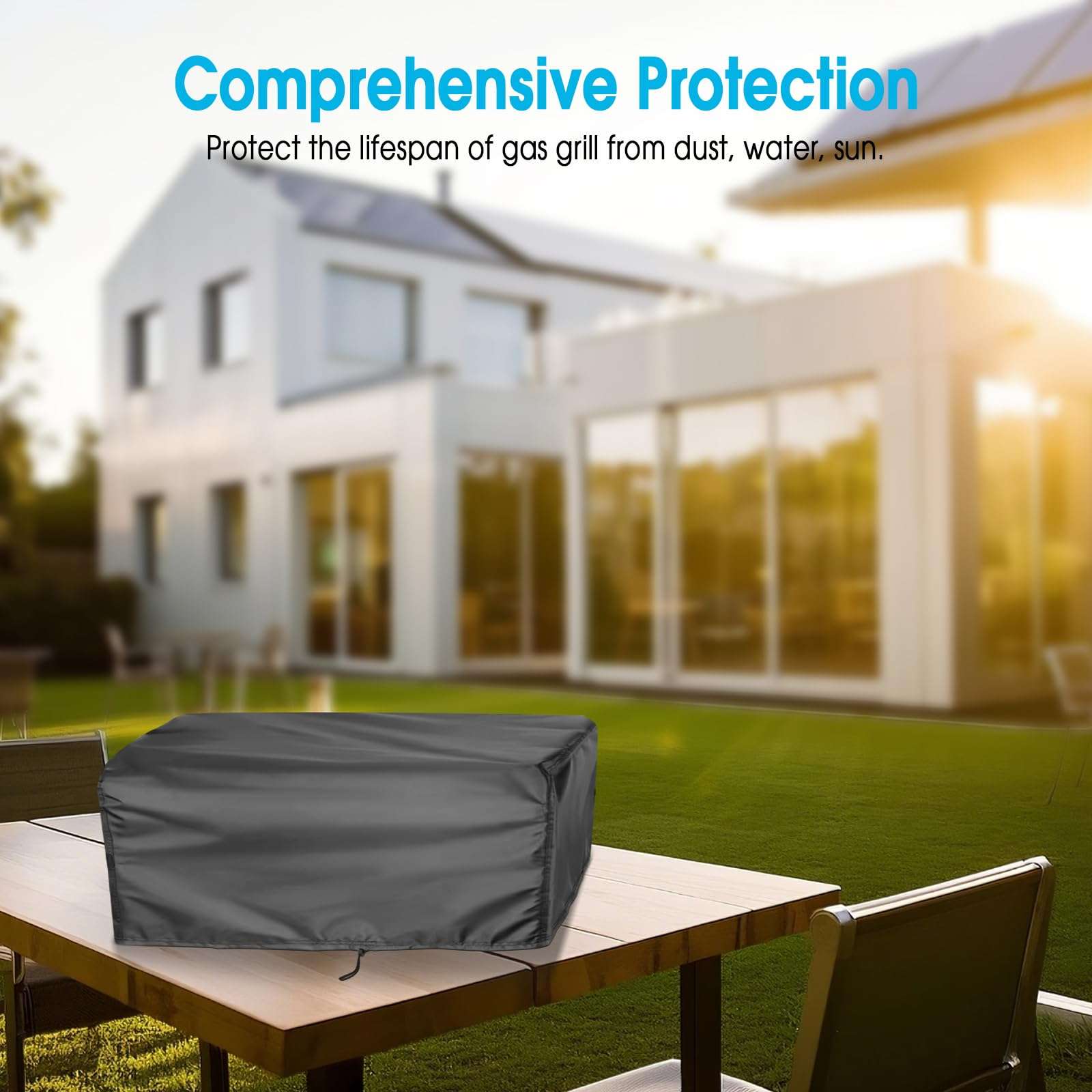 Andacar Grill Cover for Royal Gourmet GT2005 2-Burner, Portable Propane Gas Grill Cover, Outdoor Waterproof Tabletop Grill Covers 6