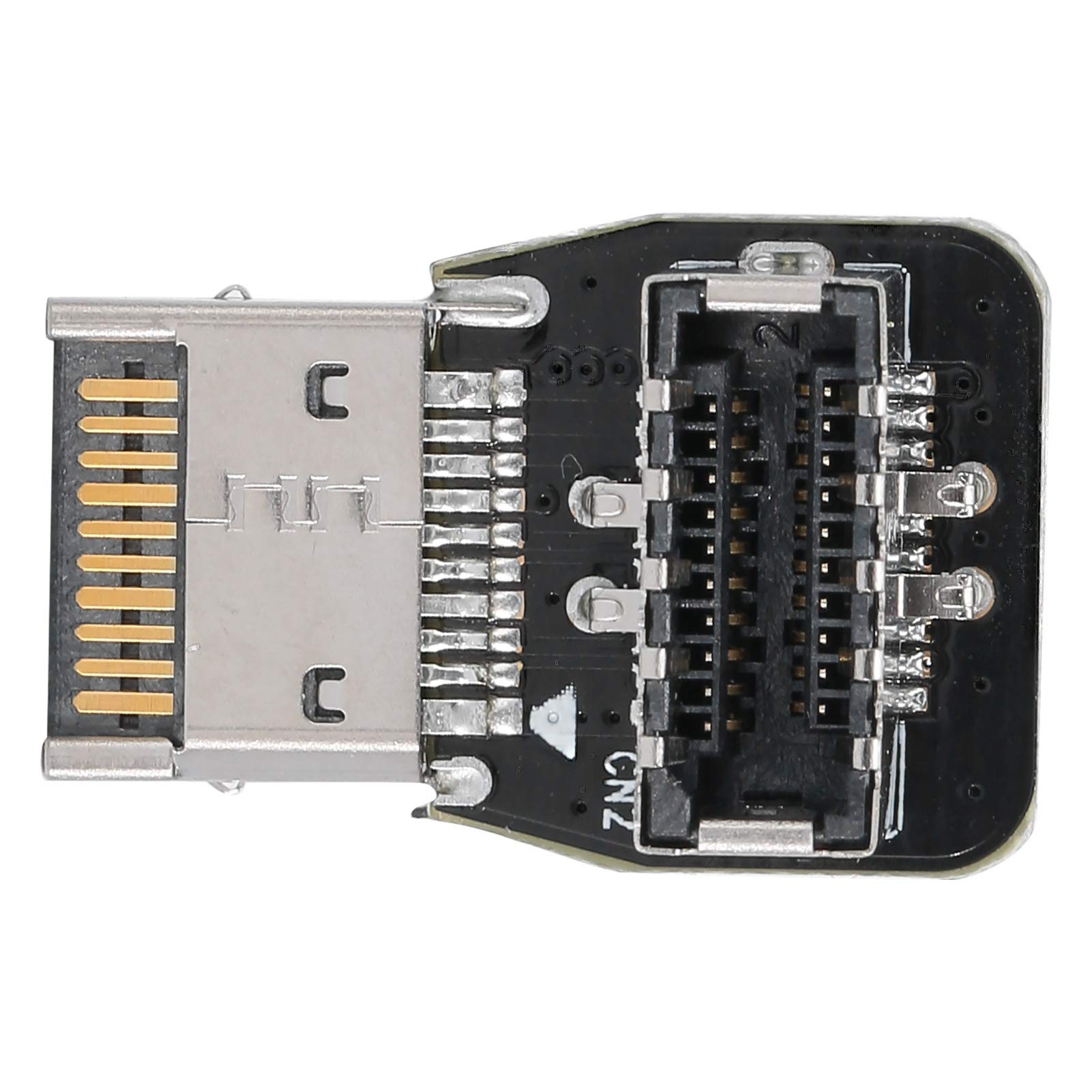 Type-E Adapter, USB 3.1 10G 90 Degree Steering Elbow Adapter Converter Compact and Exquisite PC Motherboard Front Type-E Adapter Header 6