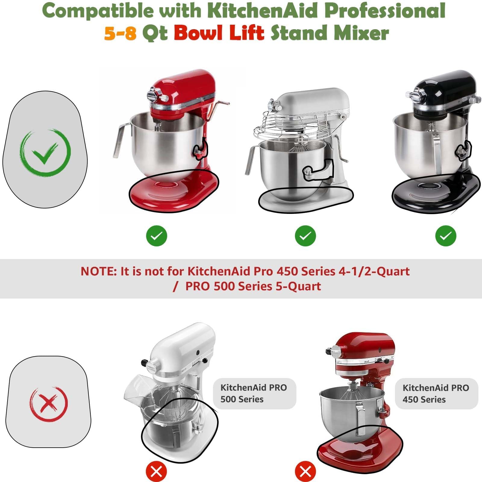 for Kitchen Aid 5-8 Qt Bowl Lift Stand Mixer Slider Mat, Mixer Sliding Tray for Kitchen Aid Accessories and Attachments, Countertop Storage, Upgraded Material 3