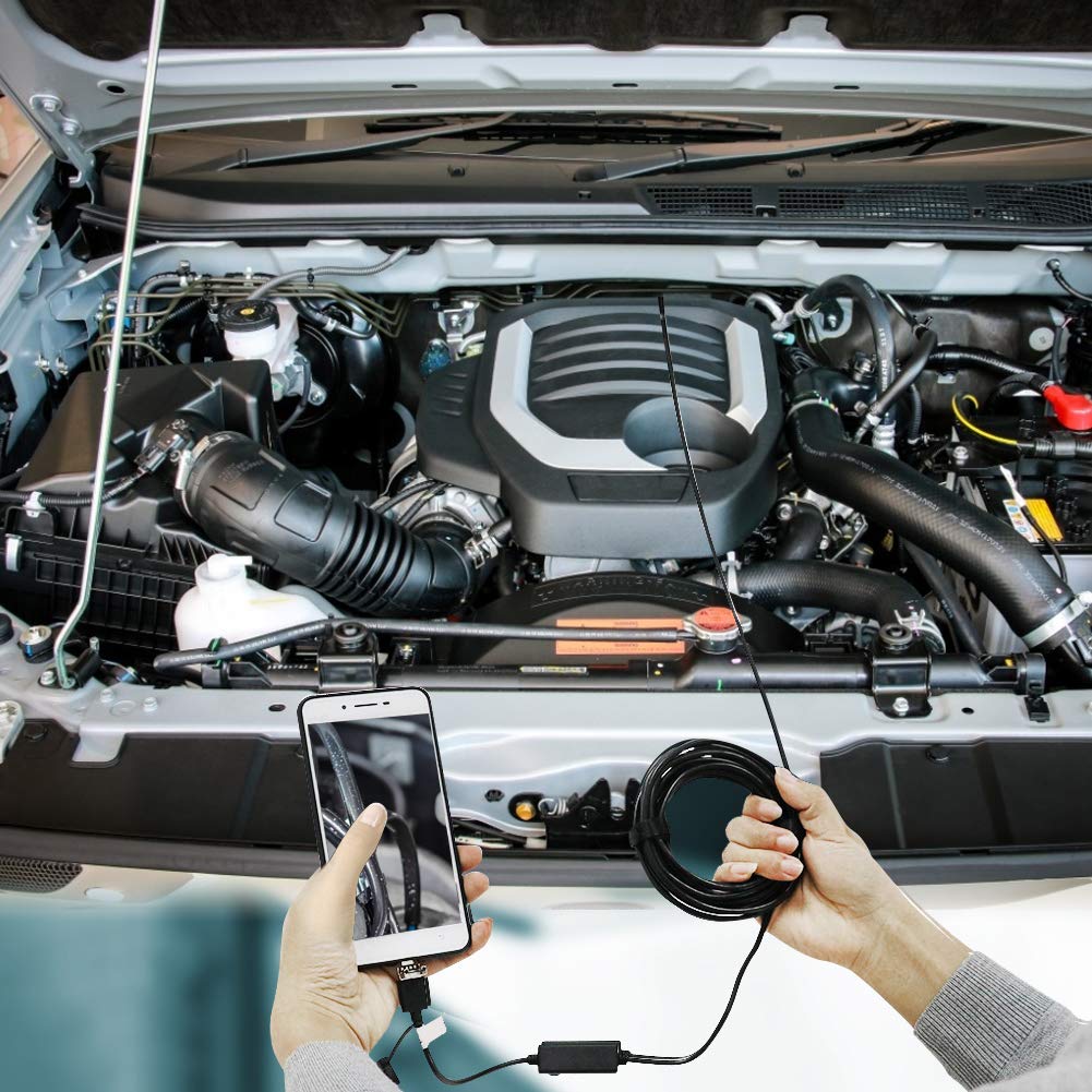USB Endoscope, Handheld Inspection Camera Easy Operation Portable Flexible Clear with LED Light for Pipe Car 6