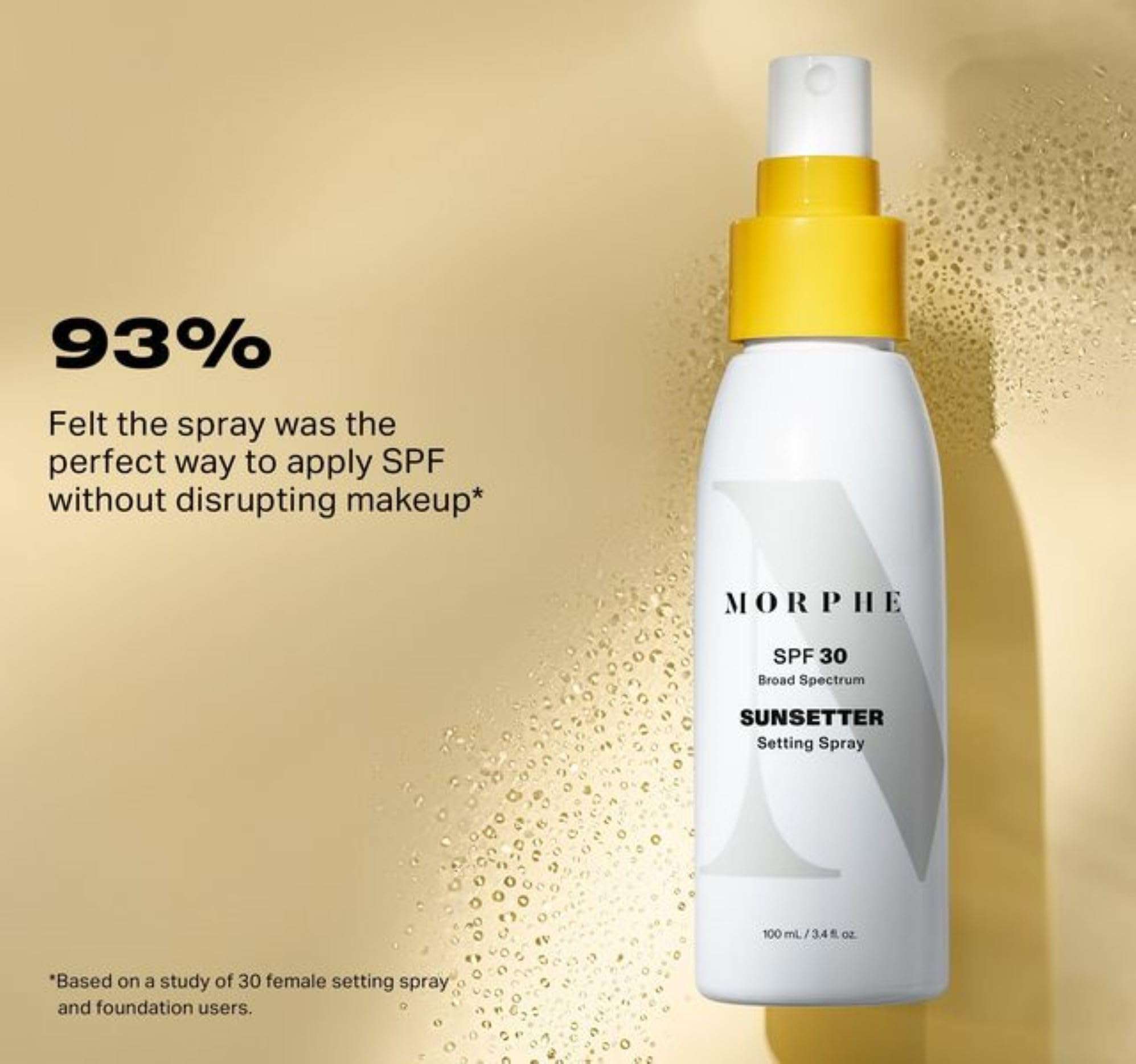 Morphe Sunsetter Spectrum Setting Spray - Broad Spectrum SPF 30 Sunscreen Spray & Makeup Setting Spray - Oil-Free Face Mist with No White Cast - Protects Against Sun & Blue Light (3.4 fl oz) 3