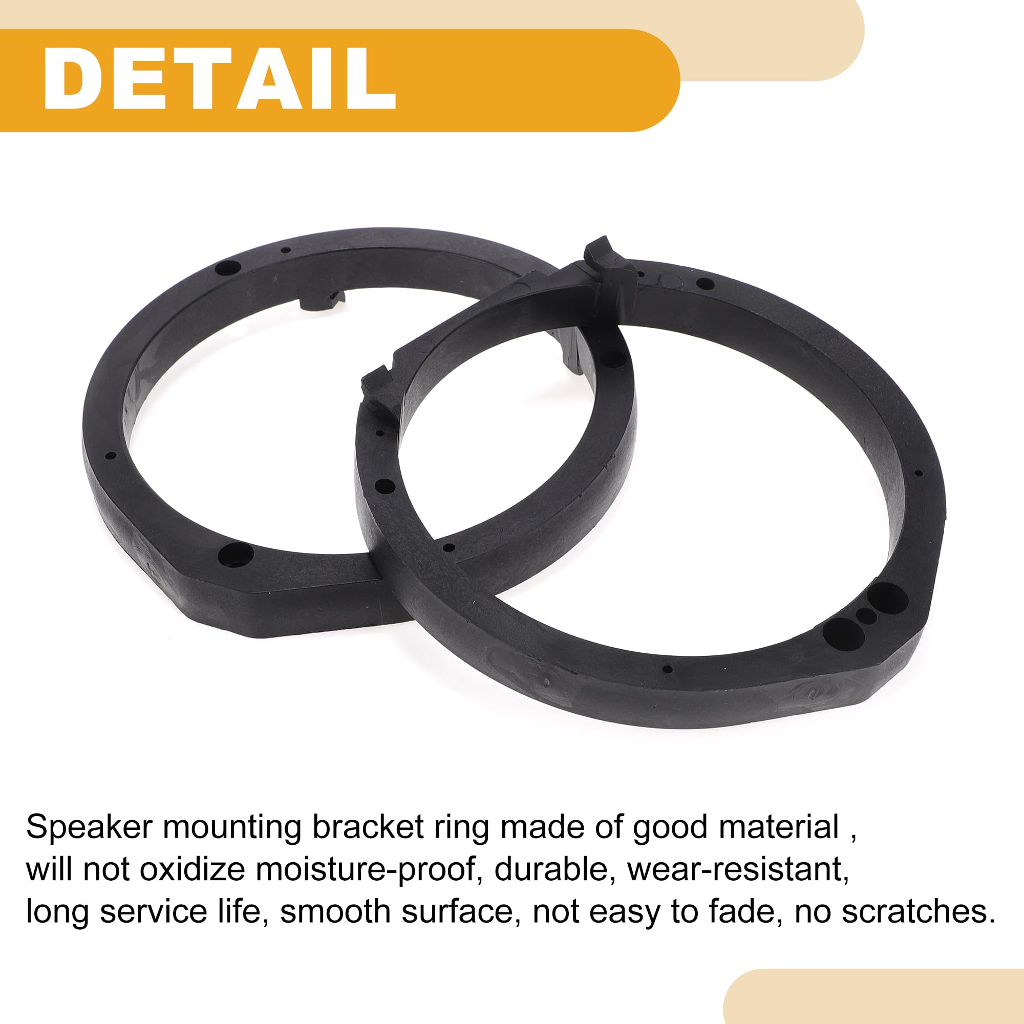 Partuto Speaker Spacer Ring Tweeter Speaker Spacer Adapter Car for Honda Odyssey 2009-2021 Front Rear Doors ABS Black with Audio Wiring Harness Waterproof 5