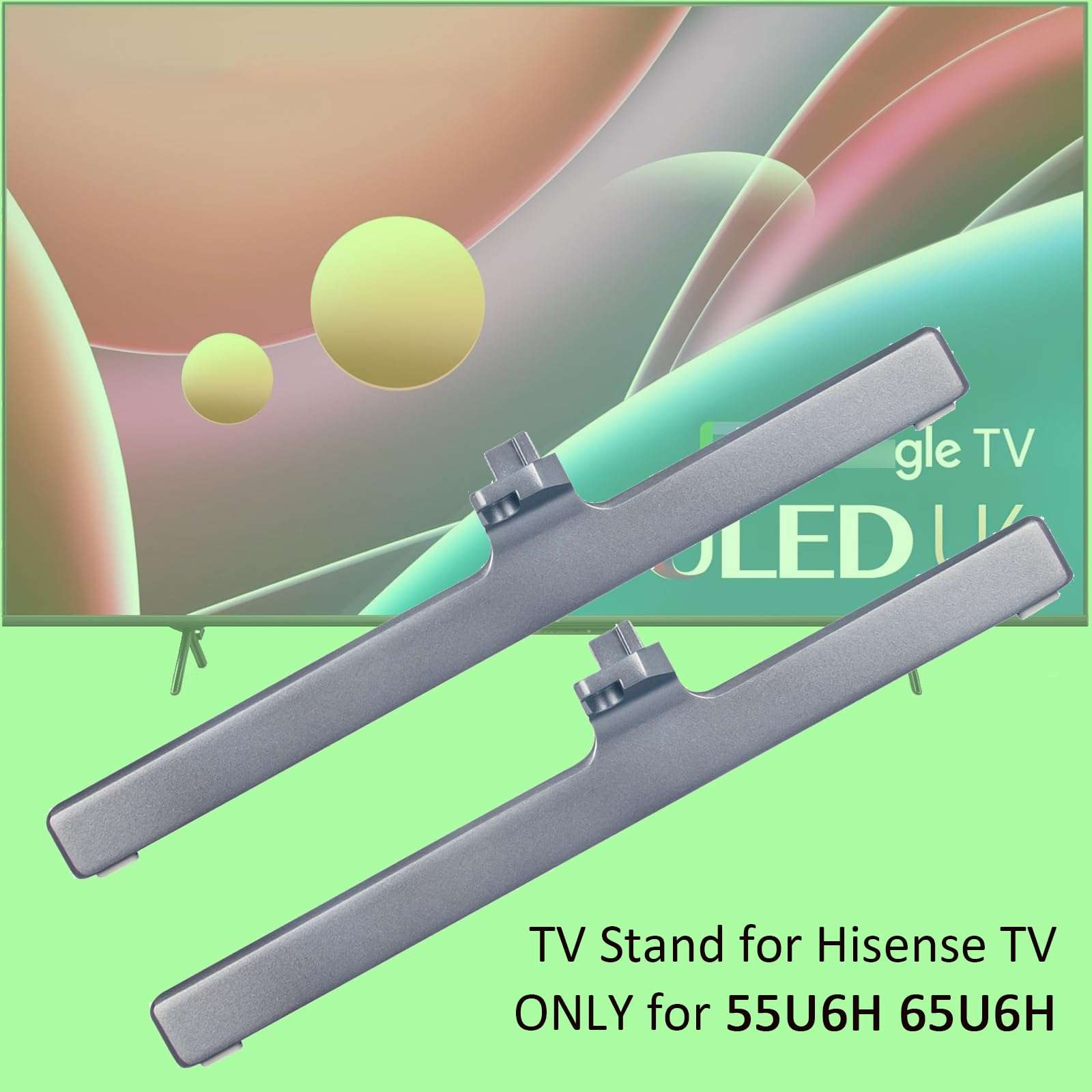 Replacement TV Base Stand, Fit for Hisense U6H Series Quantum ULED 4K Smart Gccgle TV 3