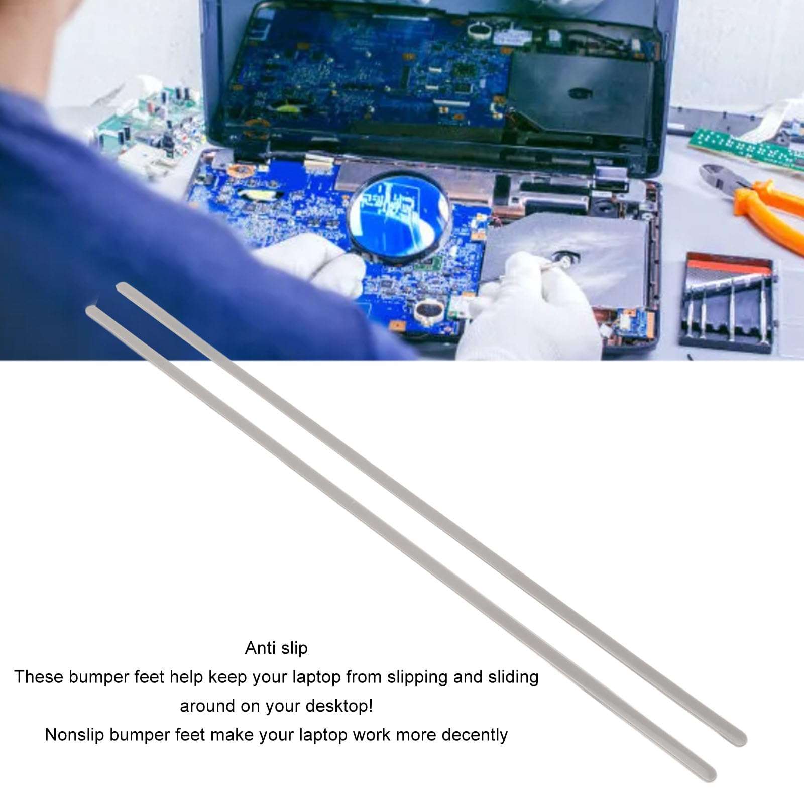 Laptop Rubber Feet Strip Replacement for Book 1/2/3 13 Laptop Bottom Case Nonskid Silicone Bumper Rubber Foot Strip 3