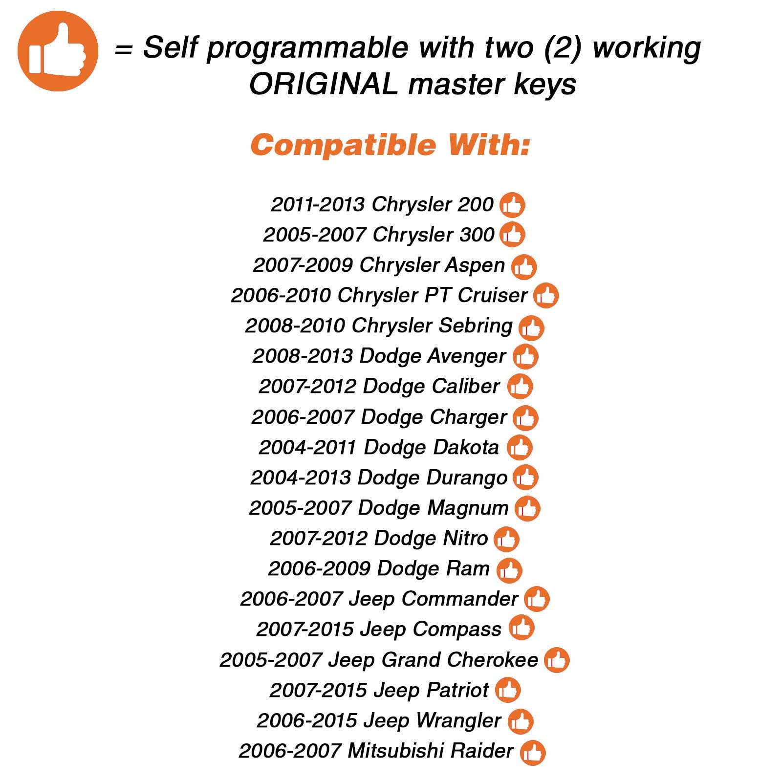 Discount Keyless Replacement Uncut Car Keyless Entry Remote Fob Key Compatible with OHT692713AA, OHT692427AA, KOBDT04A 6