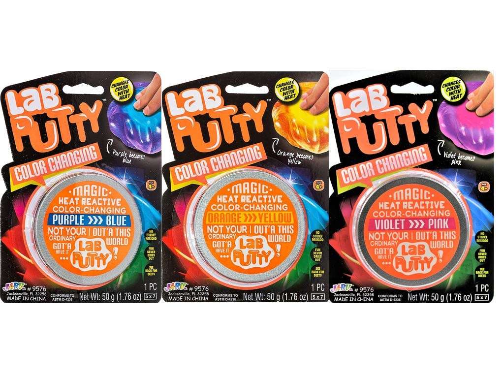 JA-RU Lab Color Changing Heat Sensitive Putty (2 Units Assorted) for Kids - Non-Sticky Slime Party Favors, Stress Relief and Anger Management Sensory Toys 9576-2p 4