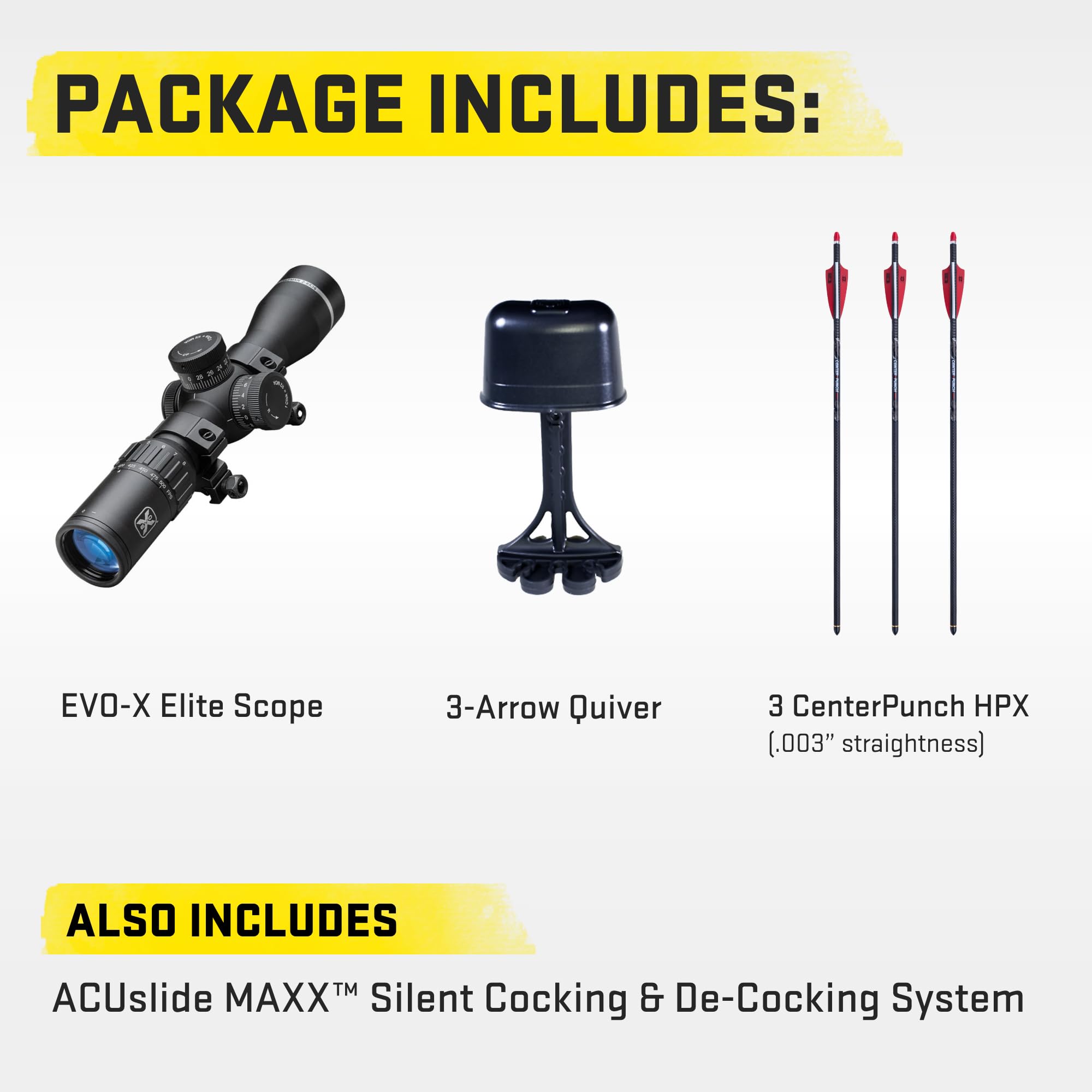 TenPoint TRX 515, Vektra - 515 FPS - Fastest, Most Accurate, Most Advanced Crossbow in The World - Includes ACUslide MAXX, EVO-X Elite Scope & Three CenterPunch HPX Carbon Arrows 6