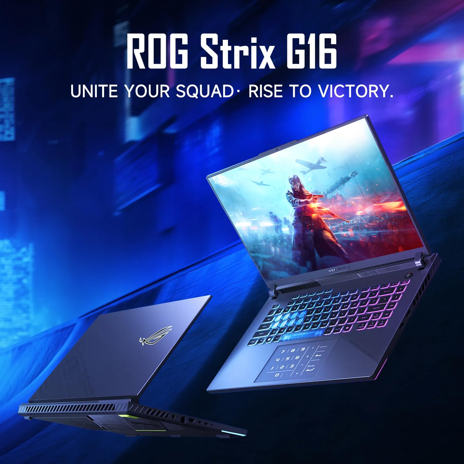 ASUS ROG Strix G16 RTX 5070Ti Pro Gaming Laptop, 16" FHD+ 165Hz, AMD Ryzen 9 8940HX(Beats Intel i9-13900), NVIDIA RTX 5070Ti, 64GB RAM, 1TB SSD, Esports-Ready RGB KB, Bundle with PCO Laptop Cooler 3