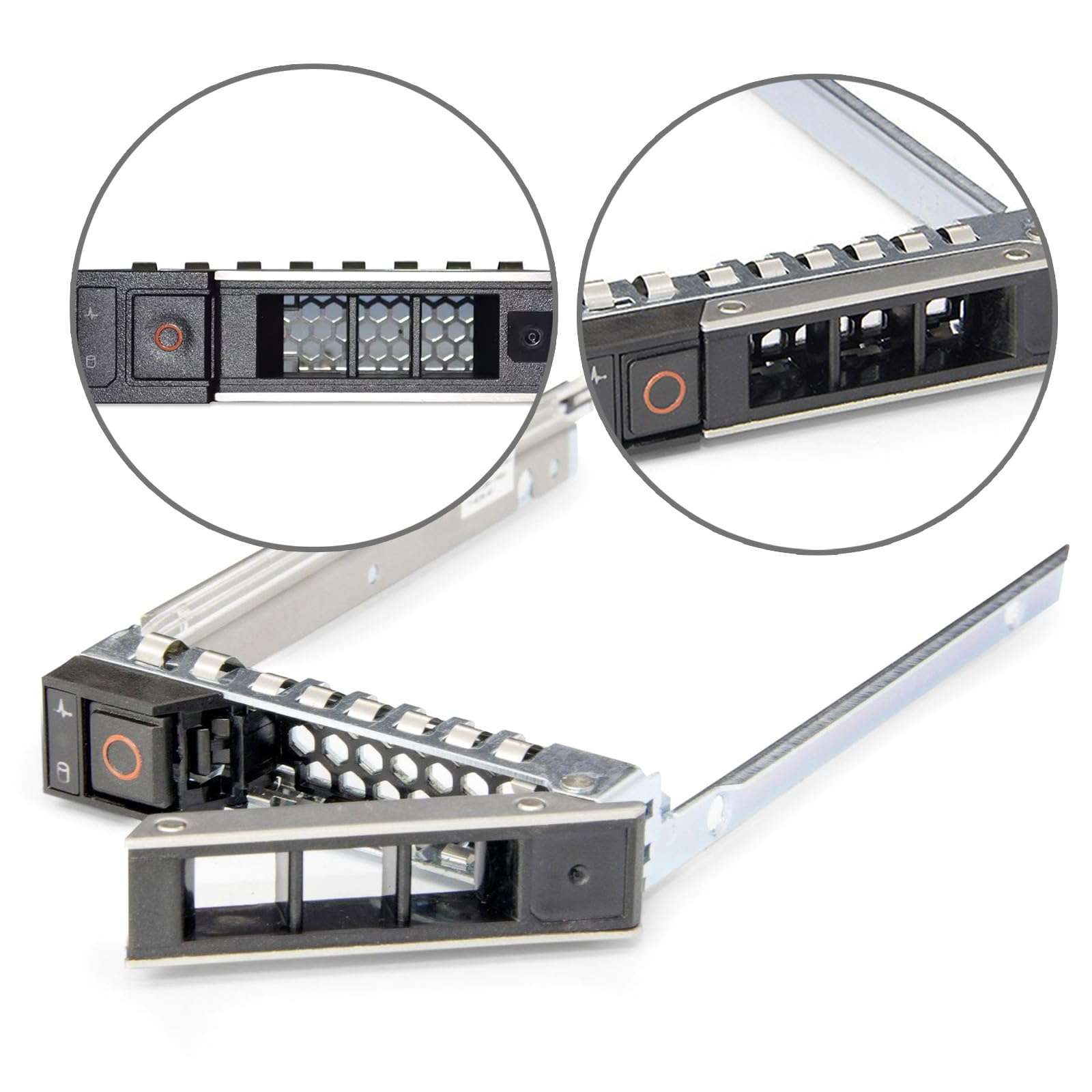 HIZXMCNGH Pack of 2 2.5"" Hard Disk Tray Improve Efficient Cooling and Protect for R740 R640 R940 R540 R440 Easy Installation IT Technicians 4