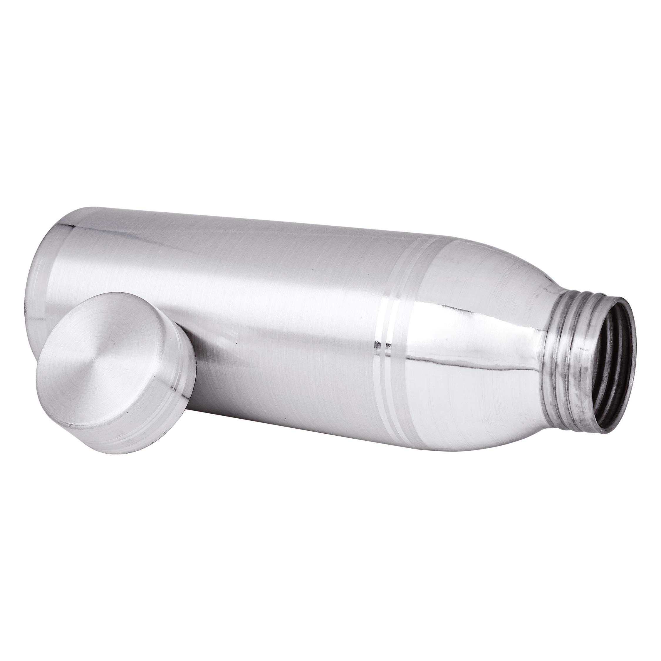 Osasbazaar Hygienic Pure Silver Water Bottle - 97%-99% Pure BIS Hallmarked, 750 Ml, Set of 1, Silver 3