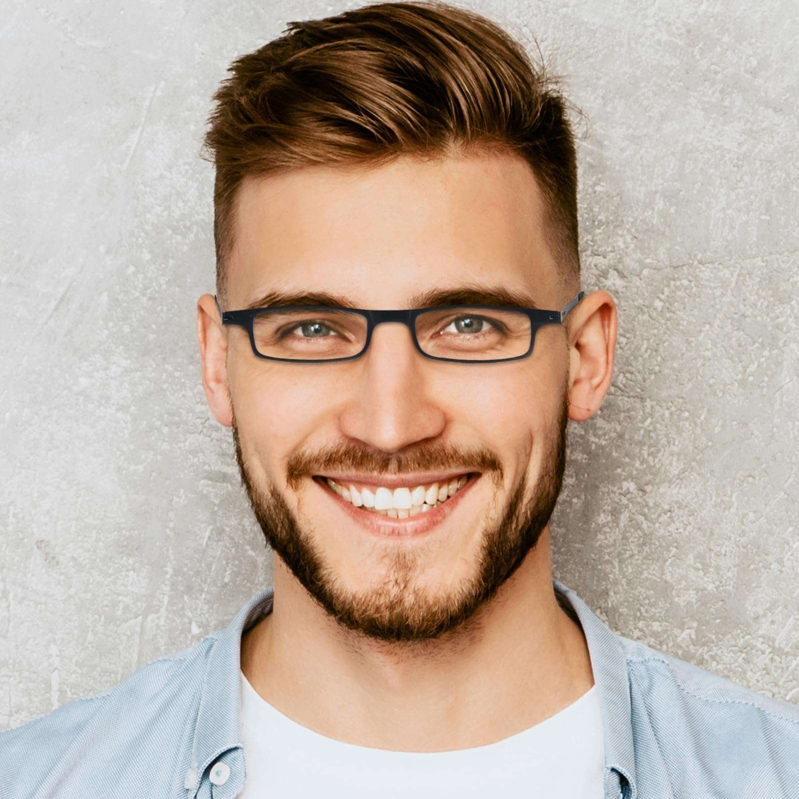 REAVEE Folding Reading Glasses for Men Women Ultra Thin Blue Light Blocking Anti UV/Eyestrain Computer TR90 Slim Foldable Portable Readers with Compact Flat Case, Black +1.0 6