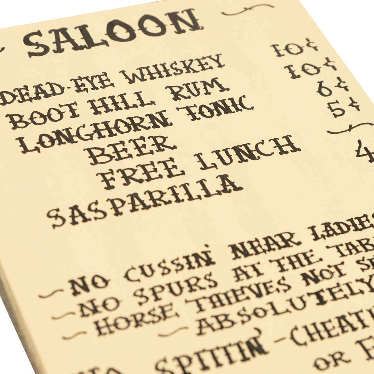 Treasure Gurus Rustic Wood Saloon Menu Wall Sign Vintage Western Decor Hanging Bar Pub Man Cave Garage Plaque 2