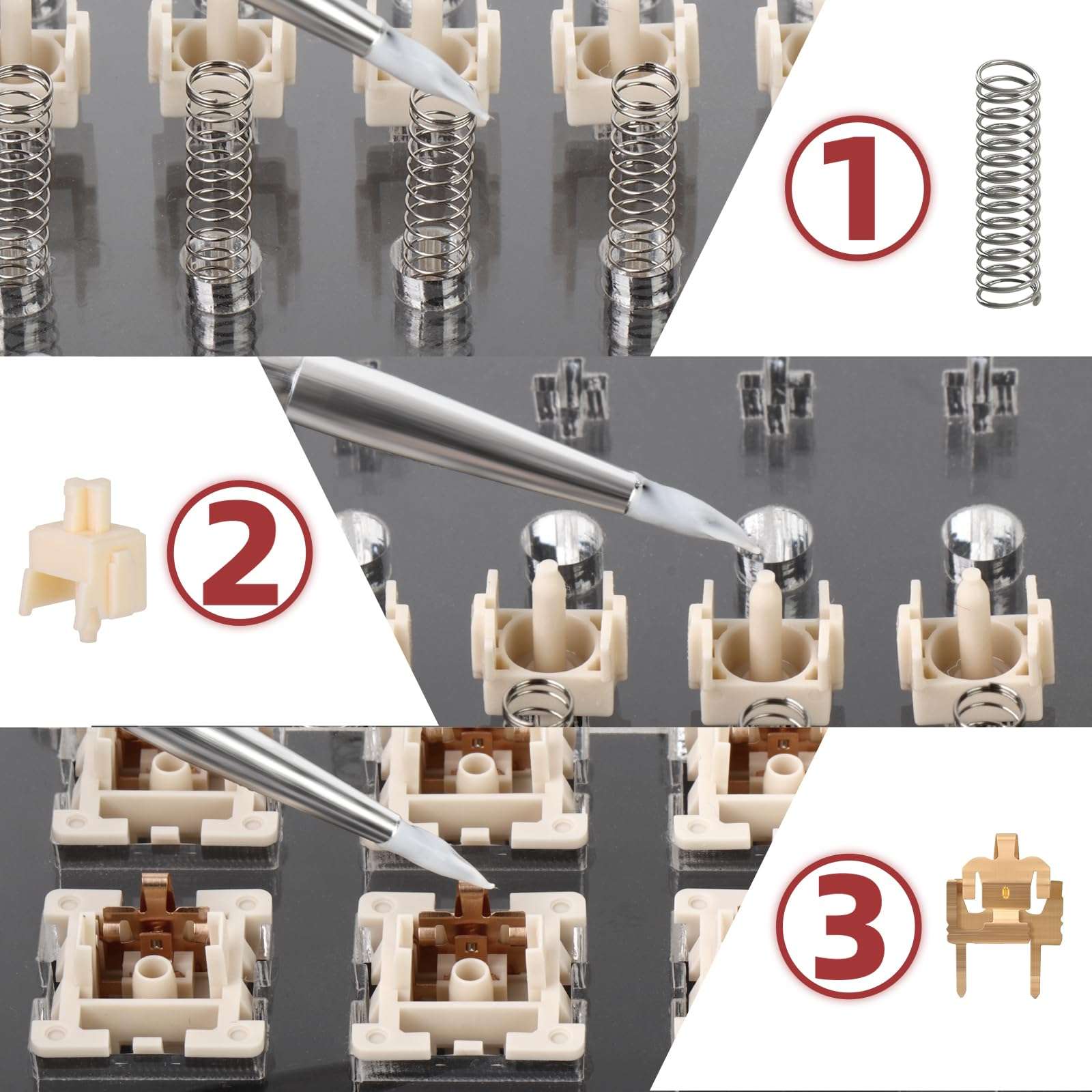 YIMAGUJRX GPL 205 G0 and GPL 105 for Mechanical Keyboard Switches Lube and Springs, Keyboard Switch Lube Grease (Both are 10g / 0.35oz） 6