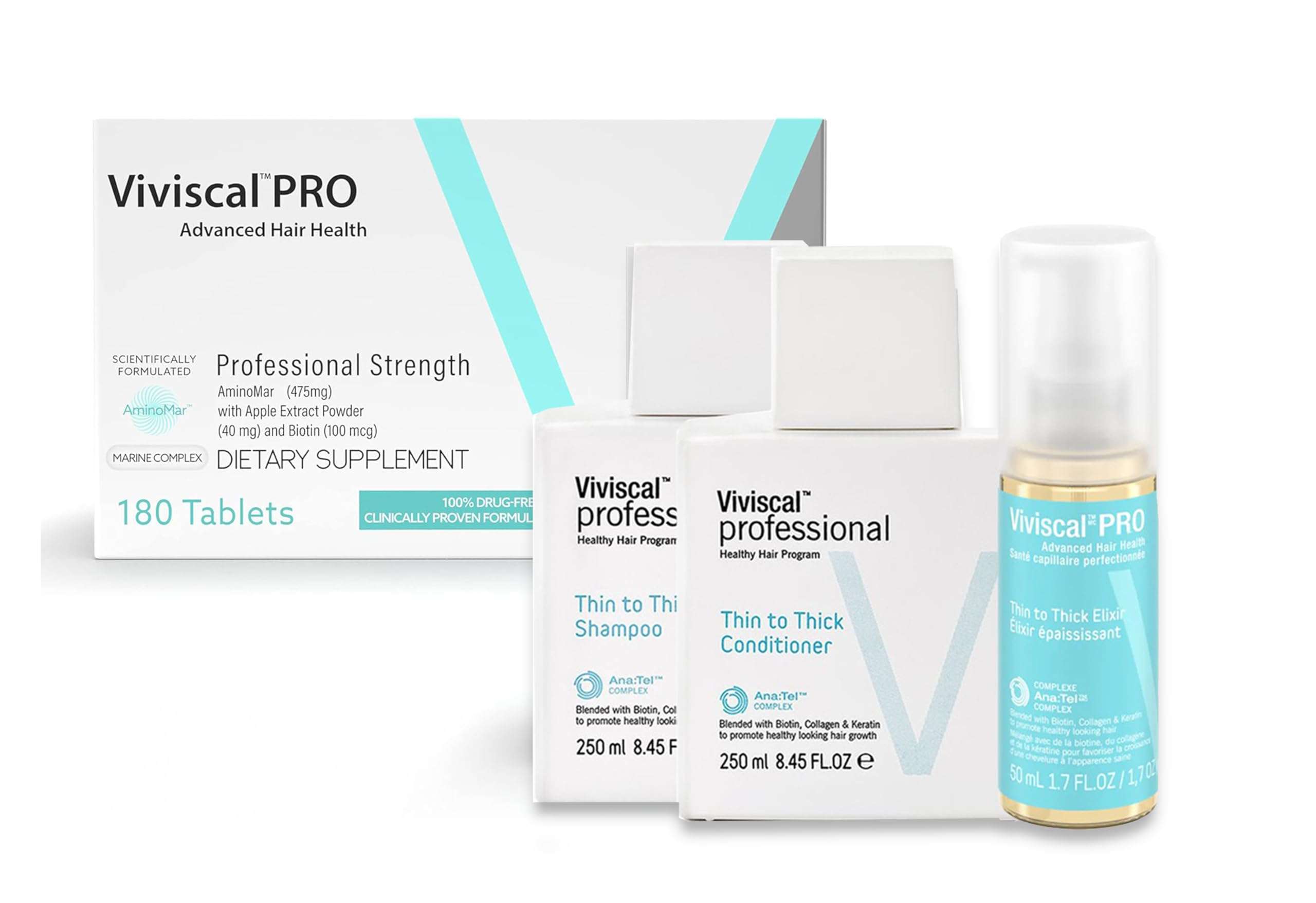 Hair Growth Supplement For Women, Clinically Proven, Visibly Thicker and Stronger Hair (180 Tablets + Shampoo) 3