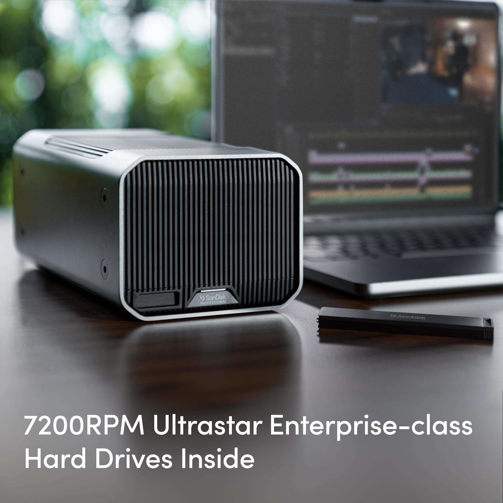 SanDisk Professional 12TB G-RAID Mirror - External HDD, RAID with Redundancy, Thunderbolt 3, USB (10Gbps), 7200RPM Ultrastar Hard Drive, Up to 250MB/s Read in RAID 1 - SDPHH2H-012T-NBAAD 2